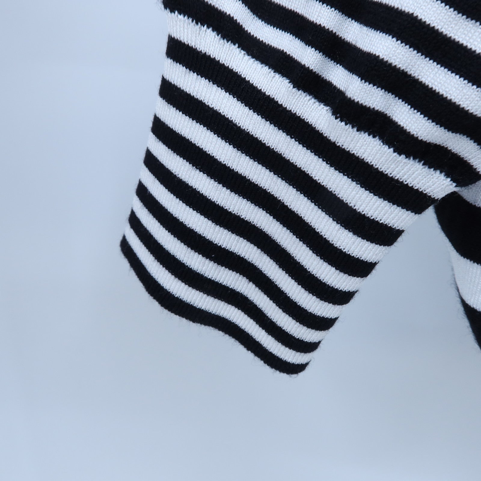 LOUIS VUITTON Silk/Wool Mixed Stripe Knit Cardigan針織