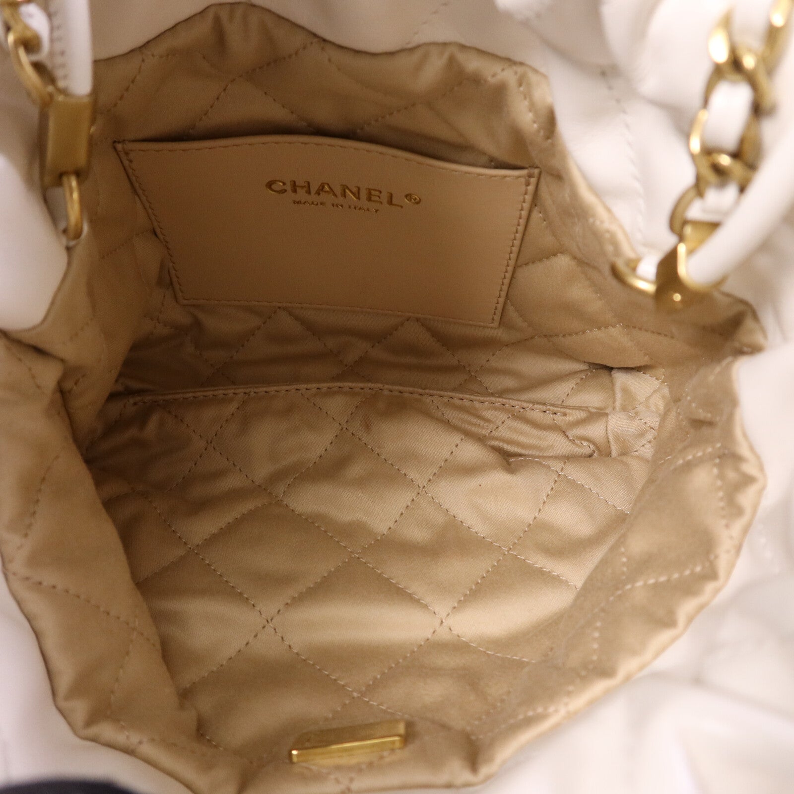 CHANEL 【激減優惠】牛皮皮革Mini Chanel 22金扣鏈帶手挽肩背兩用袋
