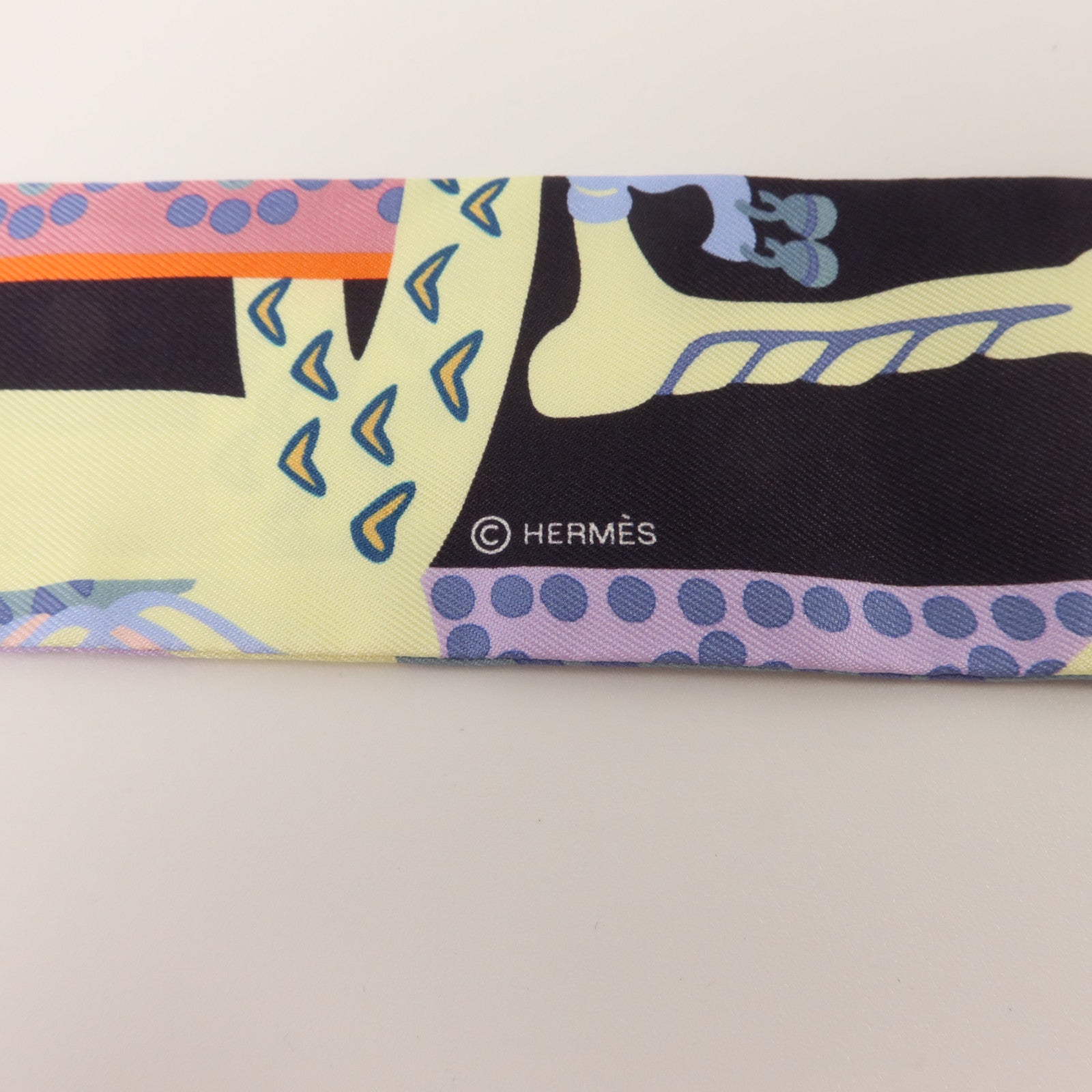 HERMES 絲質Twilly絲巾