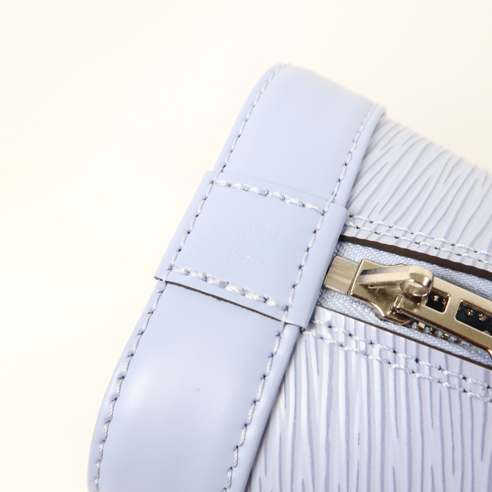 LOUIS VUITTON EPI Alma BB 銀扣Hand Bag淺藍色