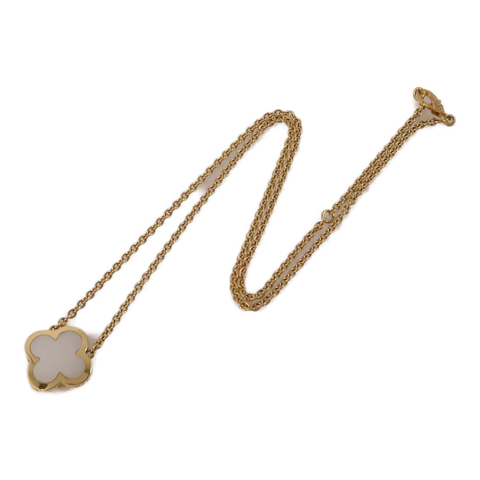 Van Cleef & Arpels 18K黃金/珍珠母Pure Alhambra項鍊