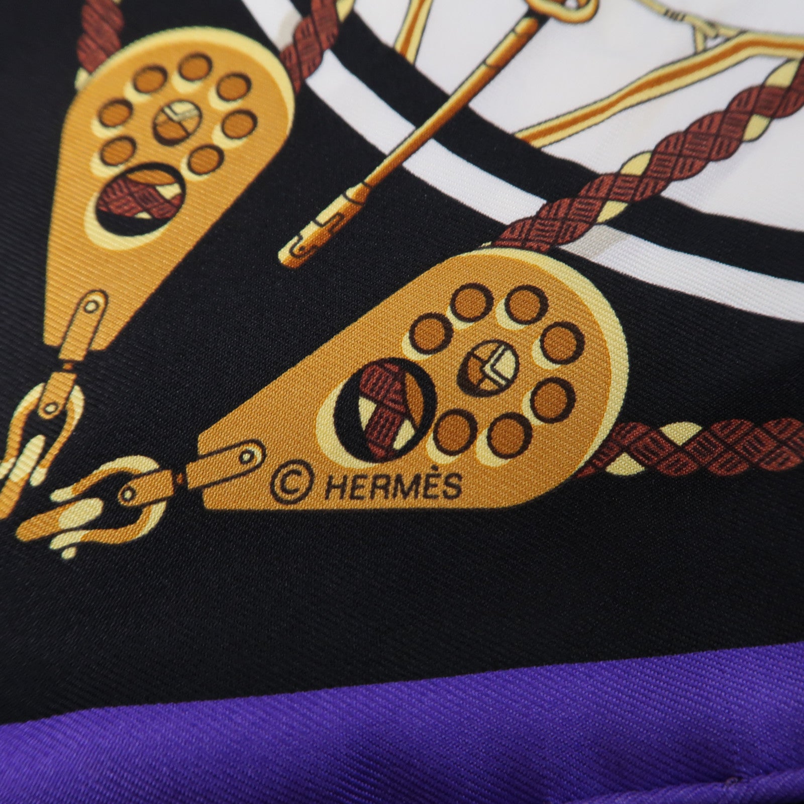 HERMES 【激減優惠】絲質Scarf 90x90絲巾紫色/啡色/藍色
