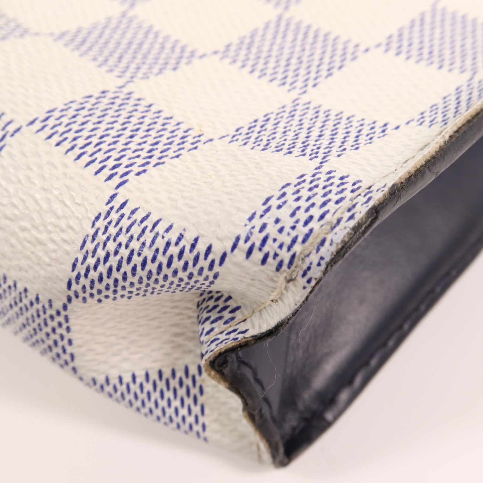 LOUIS VUITTON Damier Azur Pochette Voyage Clutch銀扣手拿包