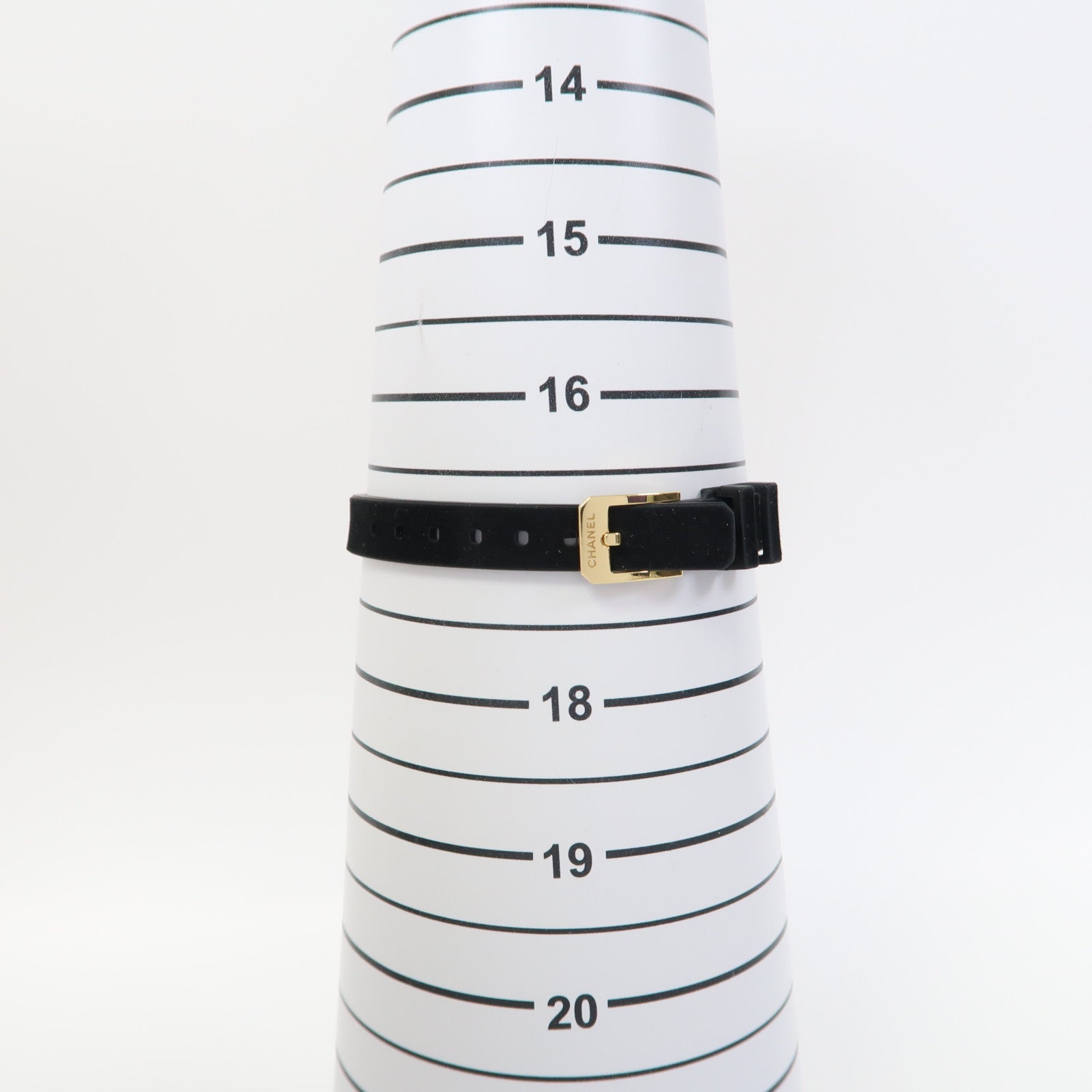 CHANEL Premiere Ribbon鈦金屬/18K黃金/橡膠帶手錶石英機芯黑色