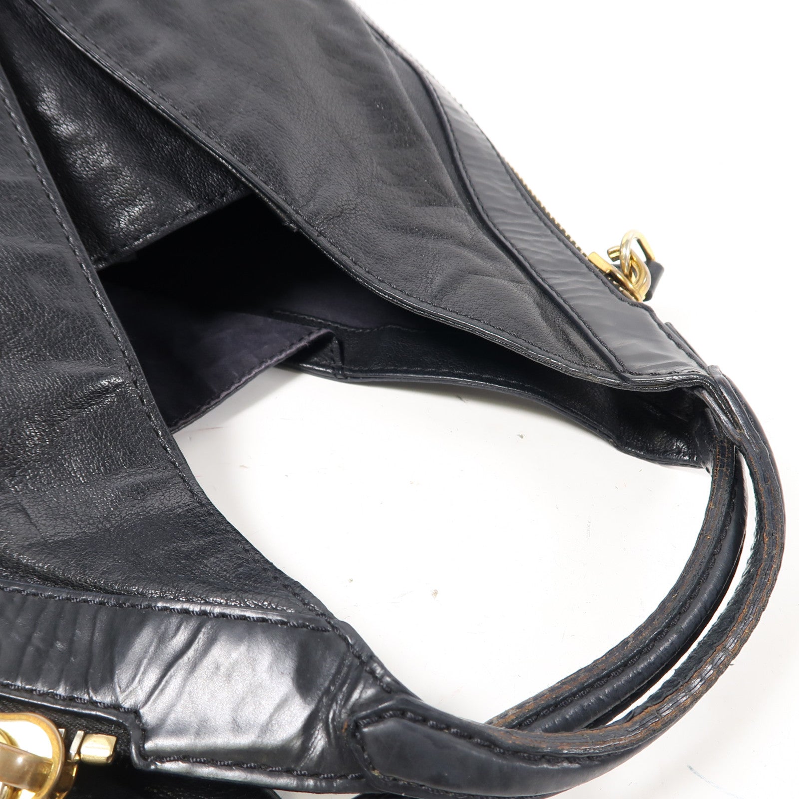 GIVENCHY 牛皮皮革Tote Bag金扣肩背袋黑色