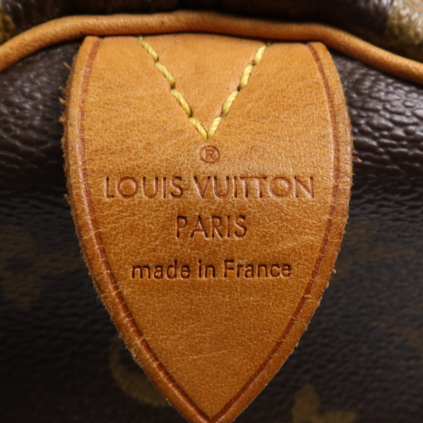 LOUIS VUITTON Monogram Speedy 35金扣手挽袋