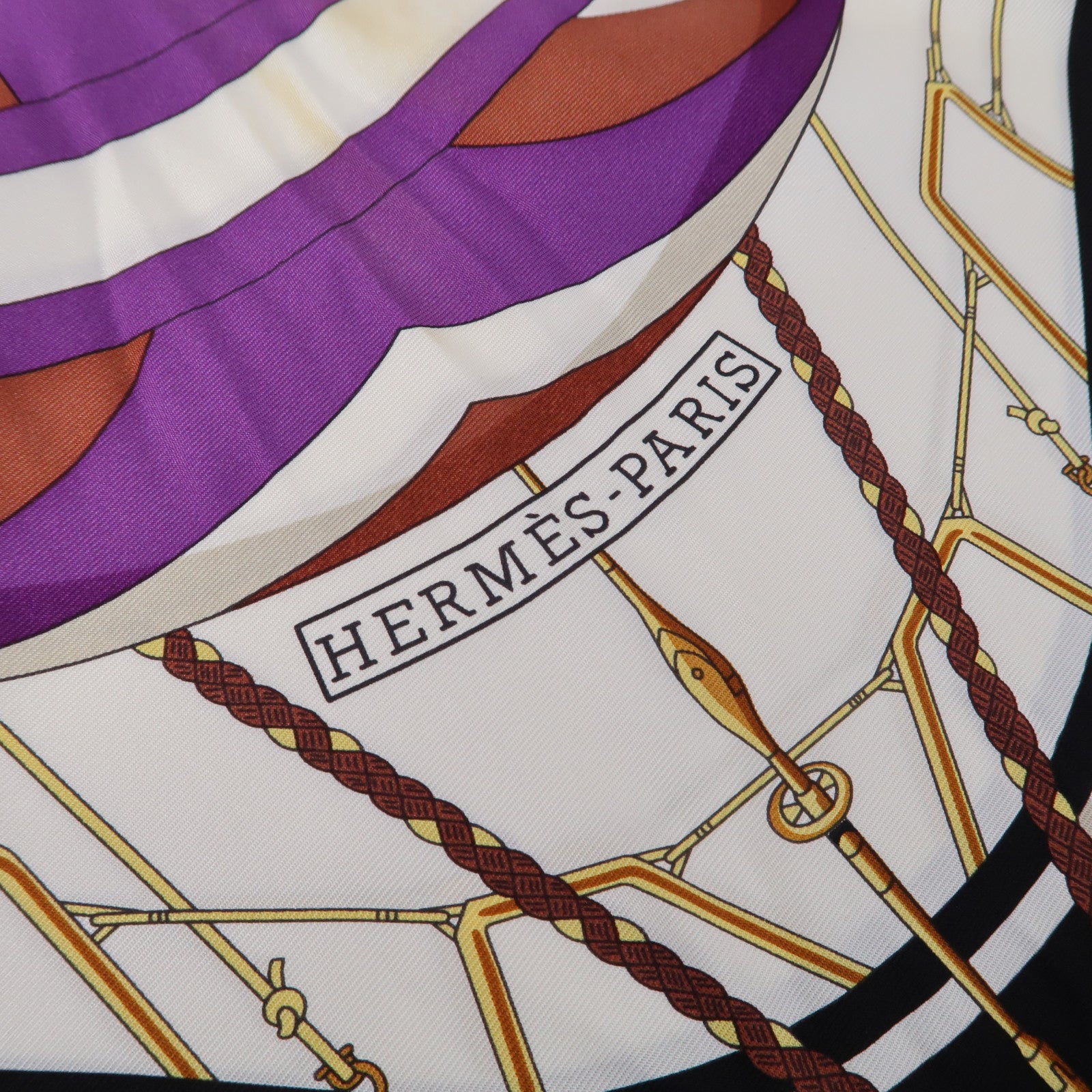 HERMES 【激減優惠】絲質Scarf 90x90絲巾紫色/啡色/藍色
