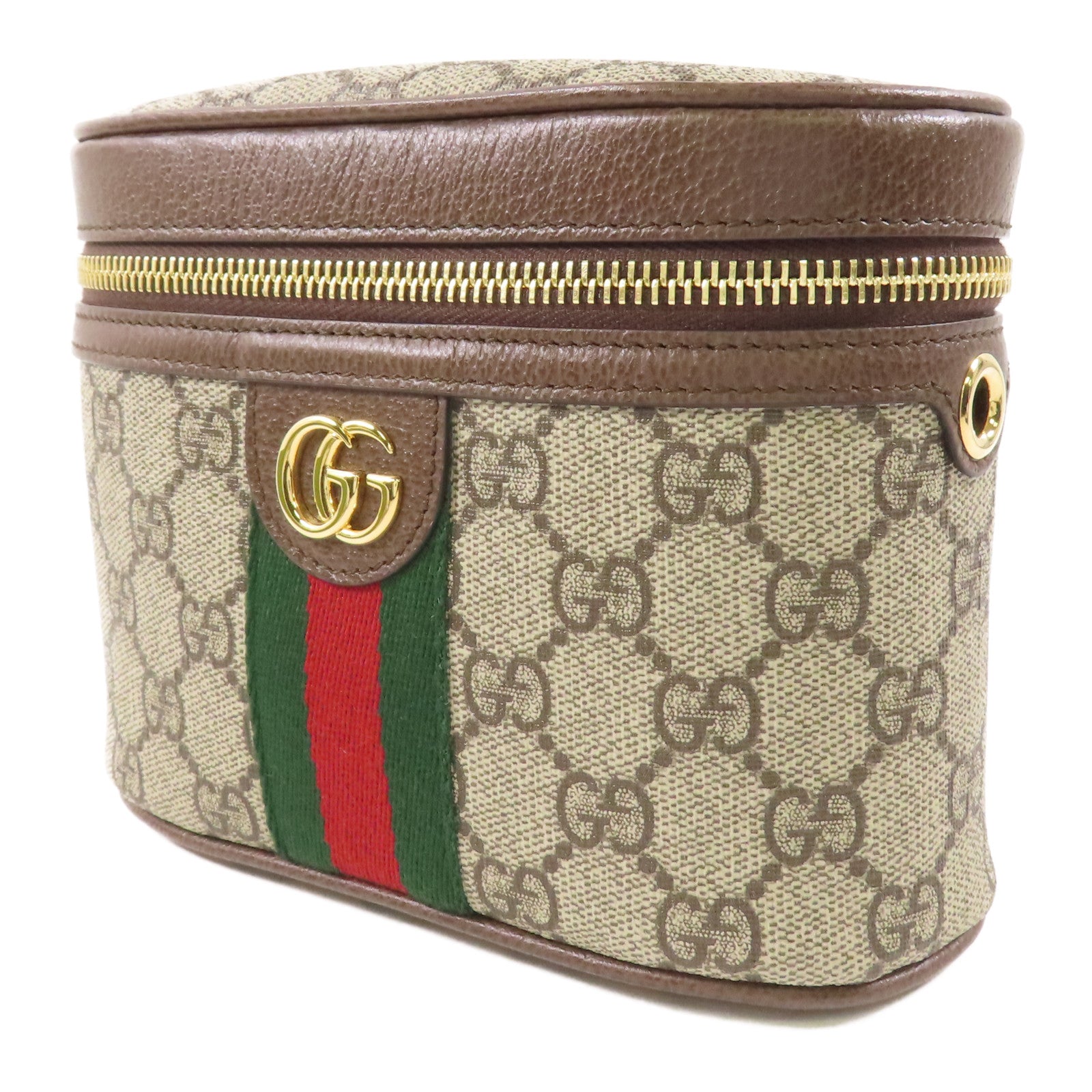 GUCCI 塗層帆布GG Supreme Ophidia金扣腰包/鏈帶肩背袋