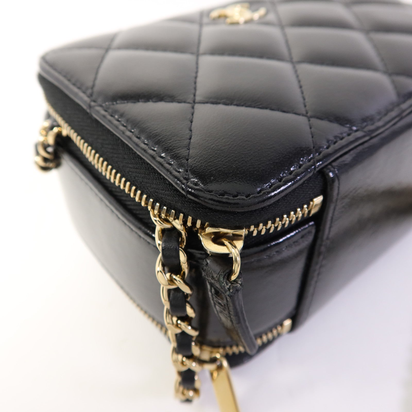 CHANEL 牛皮皮革2 Way Shoulder Bag金扣手挽肩背兩用袋