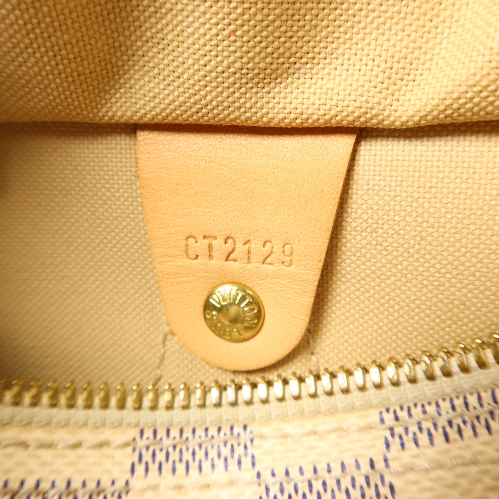 LOUIS VUITTON Damier Azur Speedy Bandouliere 25金扣手挽肩背兩用袋