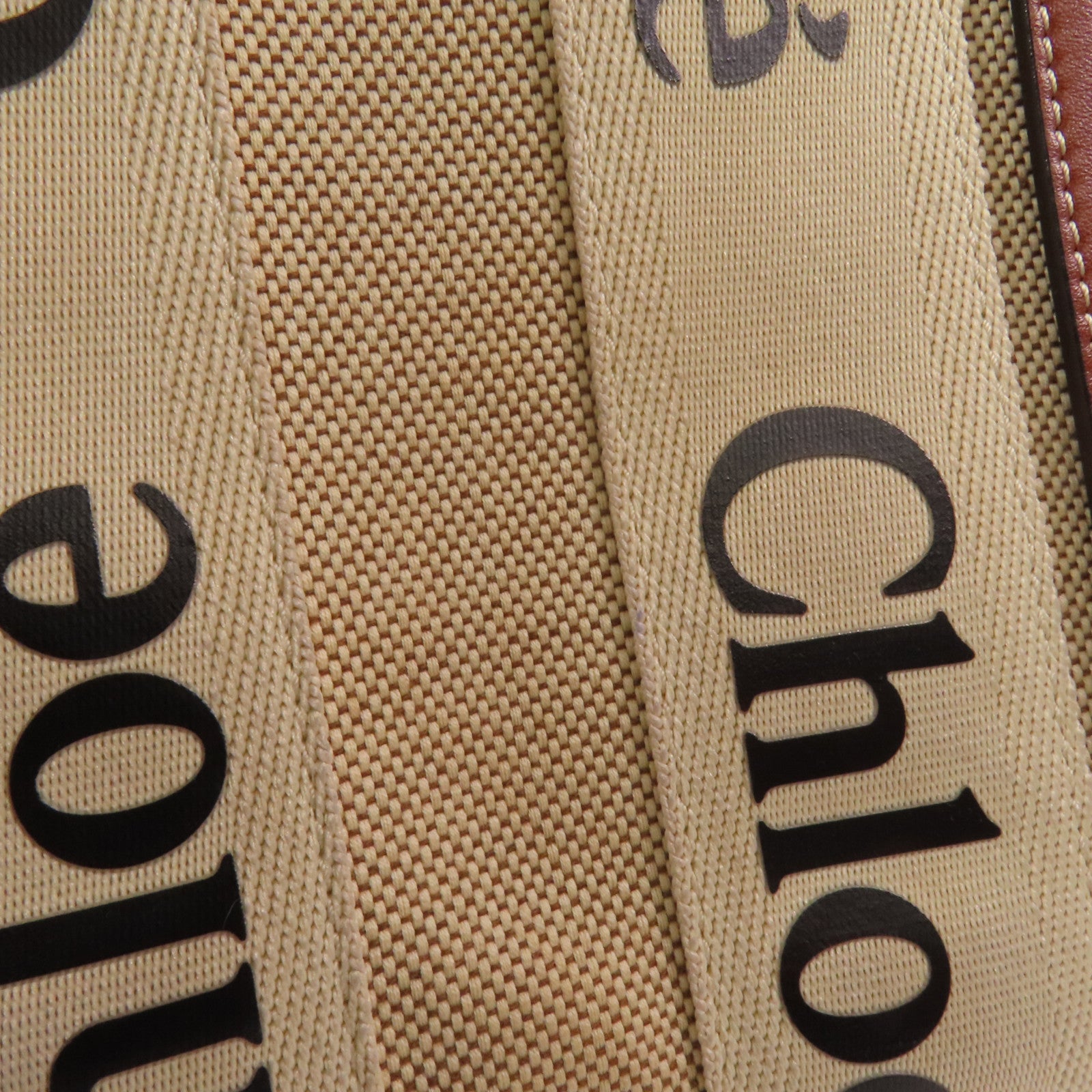 Chloe 帆布Small Woody Tote手挽袋