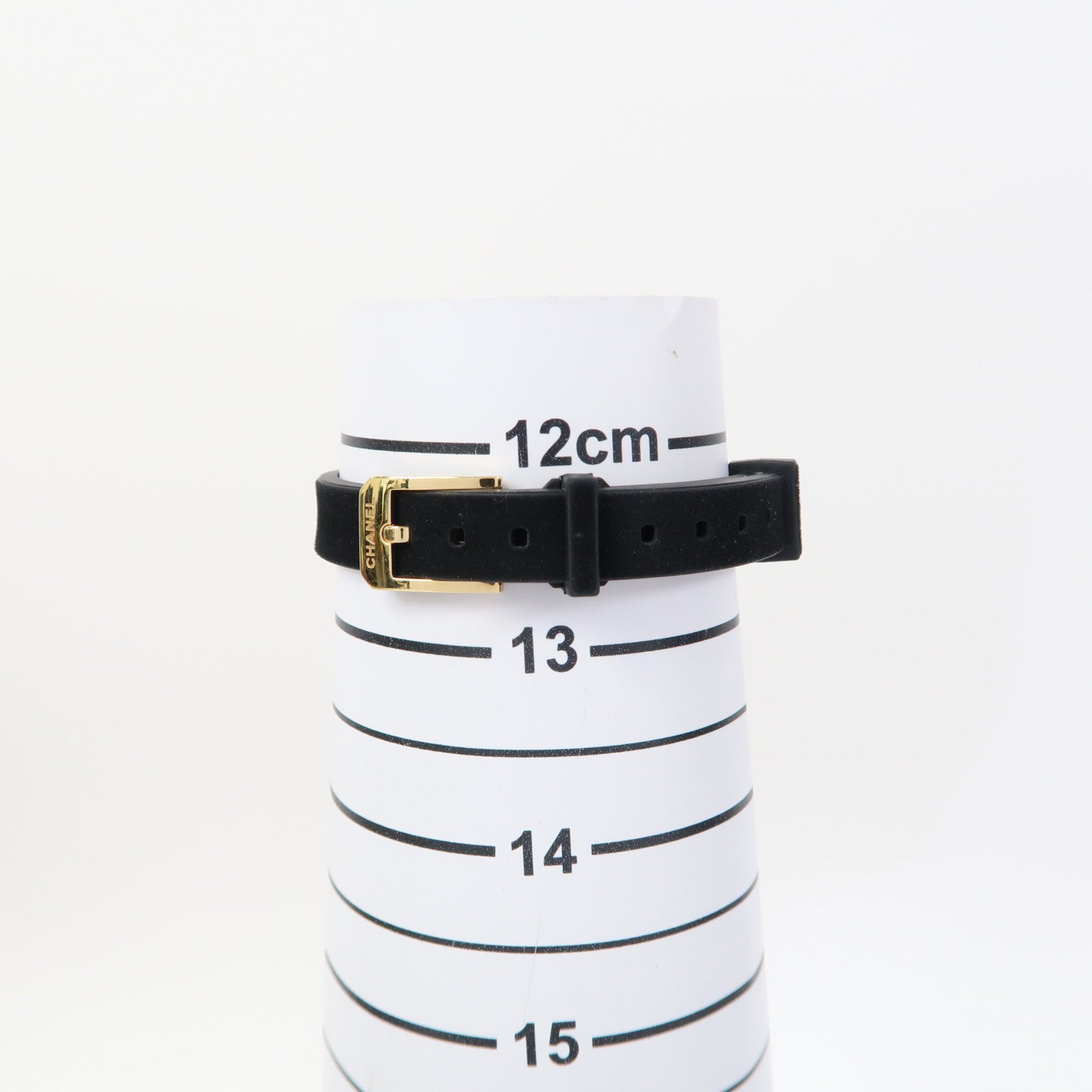 CHANEL Premiere Ribbon鈦金屬/18K黃金/橡膠帶手錶石英機芯黑色