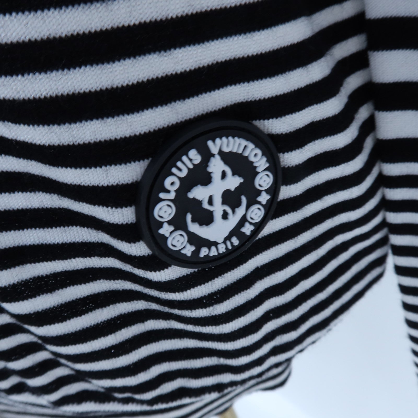 LOUIS VUITTON Silk/Wool Mixed Stripe Knit Cardigan針織