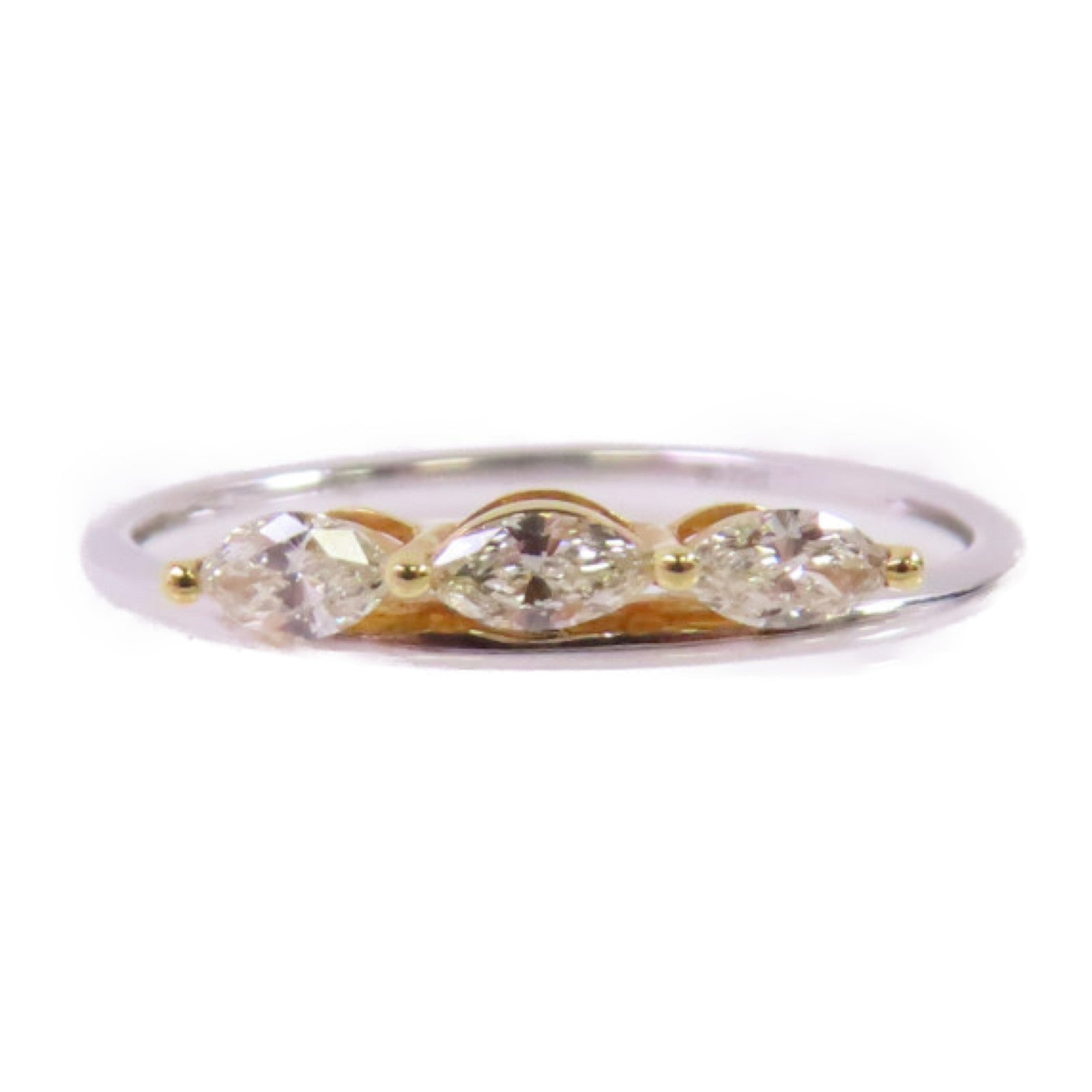 JEWELRY 18K白金/黃金Diamond Ring 0.22ct鑽石戒指US#7.25