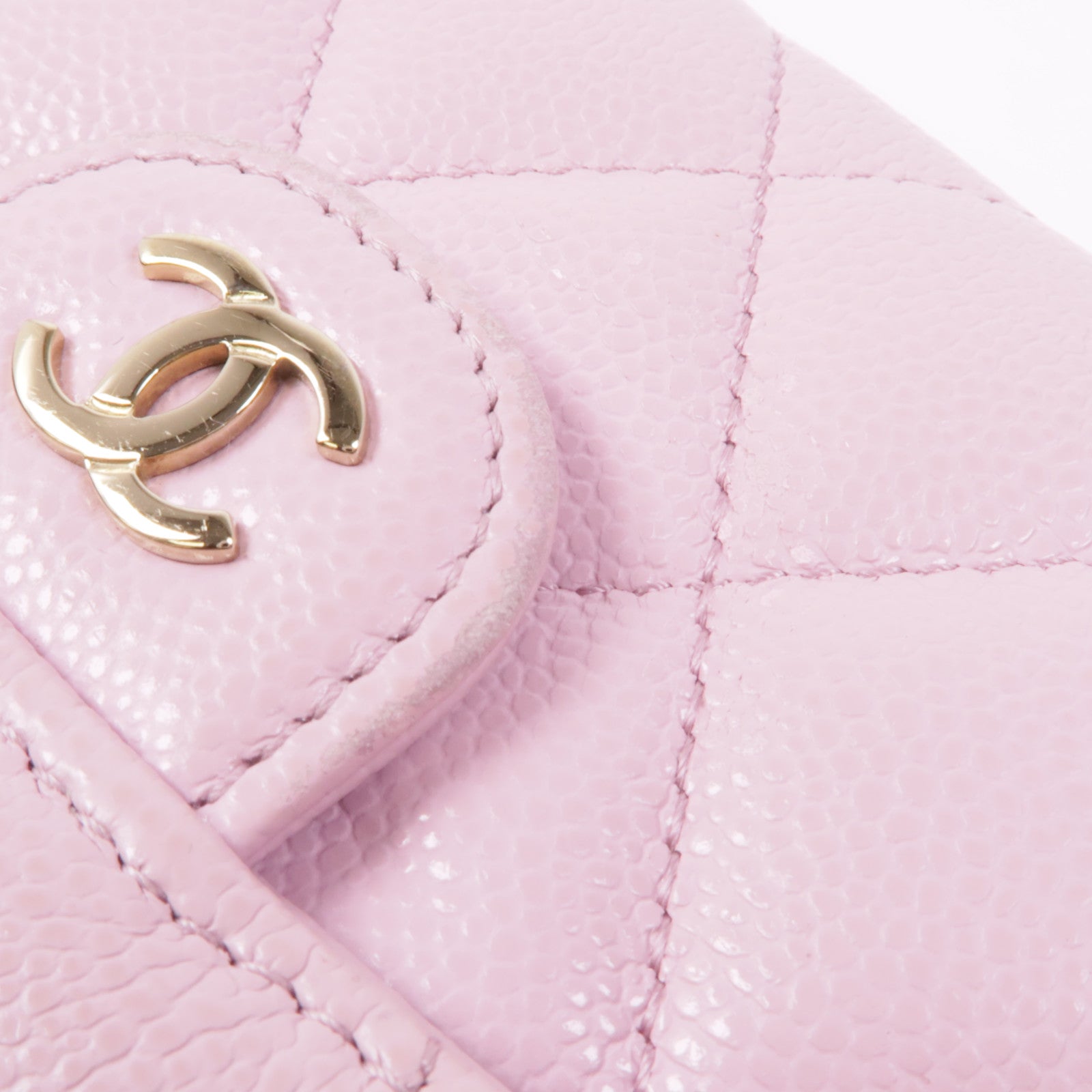 CHANEL 牛皮皮革Wallet金扣錢包