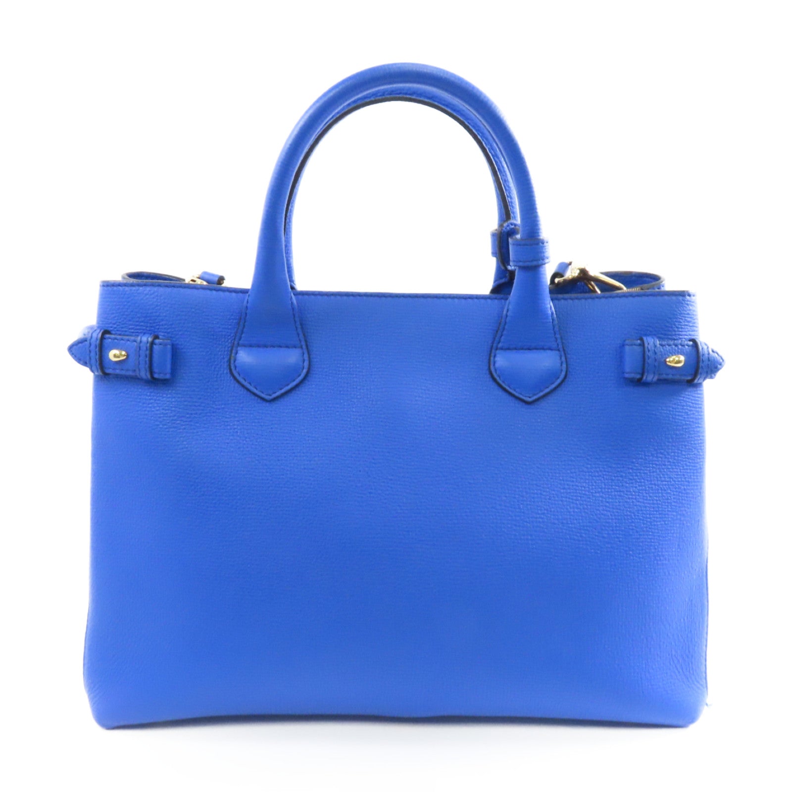 BURBERRY 牛皮皮革2way Shoulder Bag金扣手挽肩背兩用袋藍色