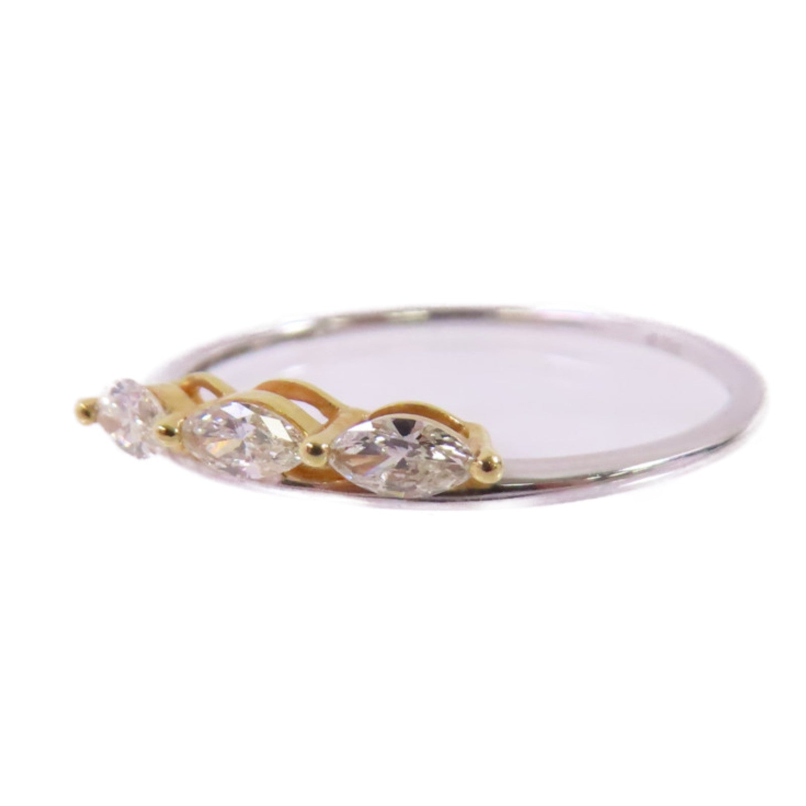 JEWELRY 18K白金/黃金Diamond Ring 0.22ct鑽石戒指US#7.25