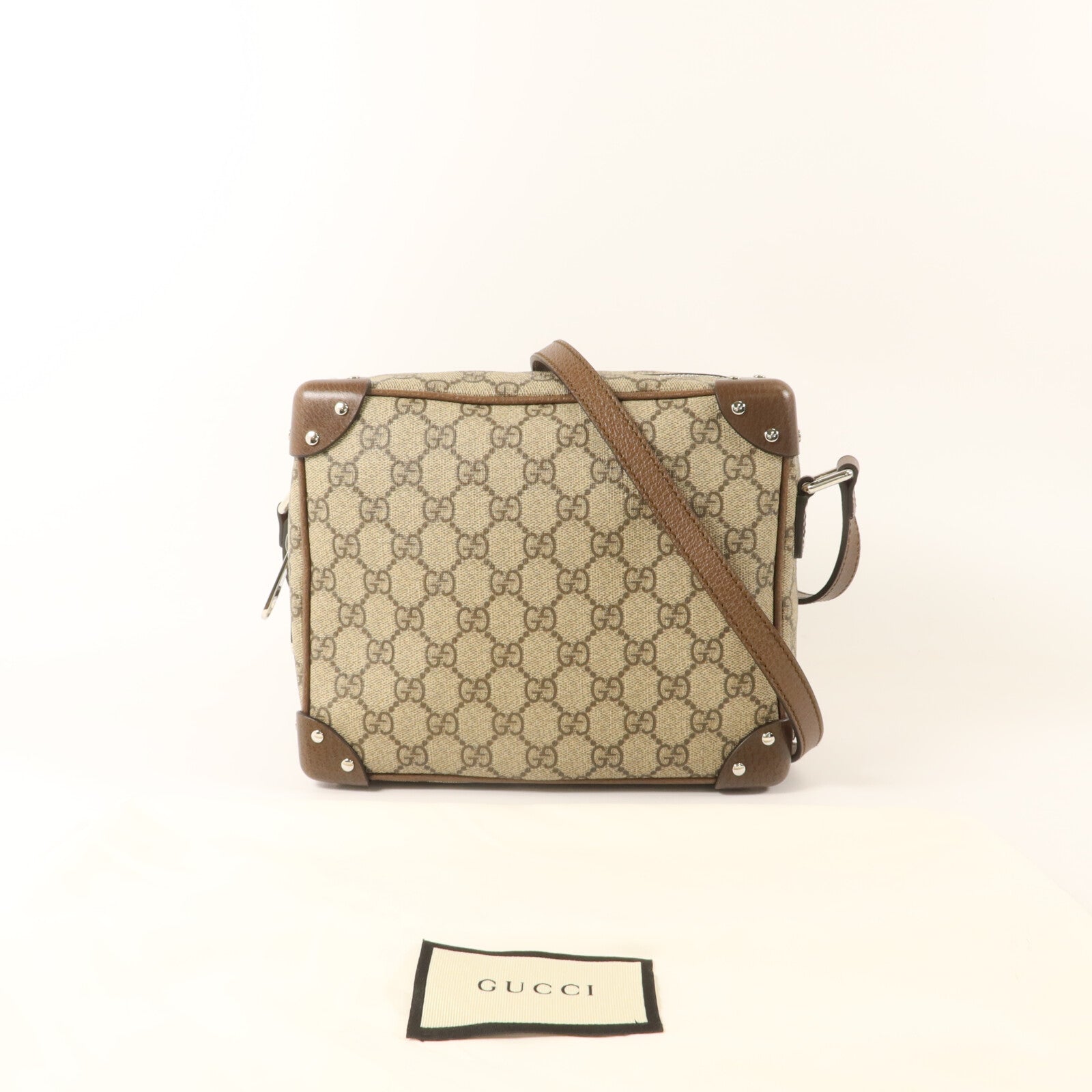 GUCCI 塗層帆布GG Supreme Soft Trunk肩背袋