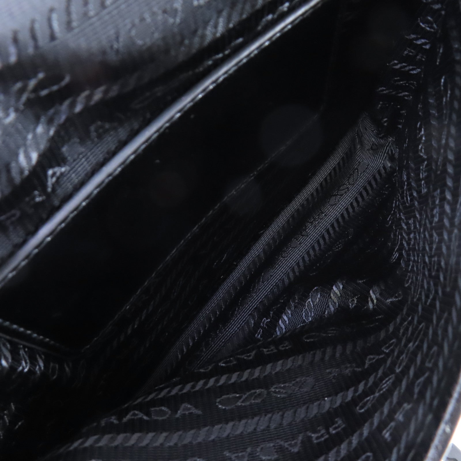 PRADA 牛皮皮革2Way Shoulder Bag銀扣腰包肩背兩用袋黑色