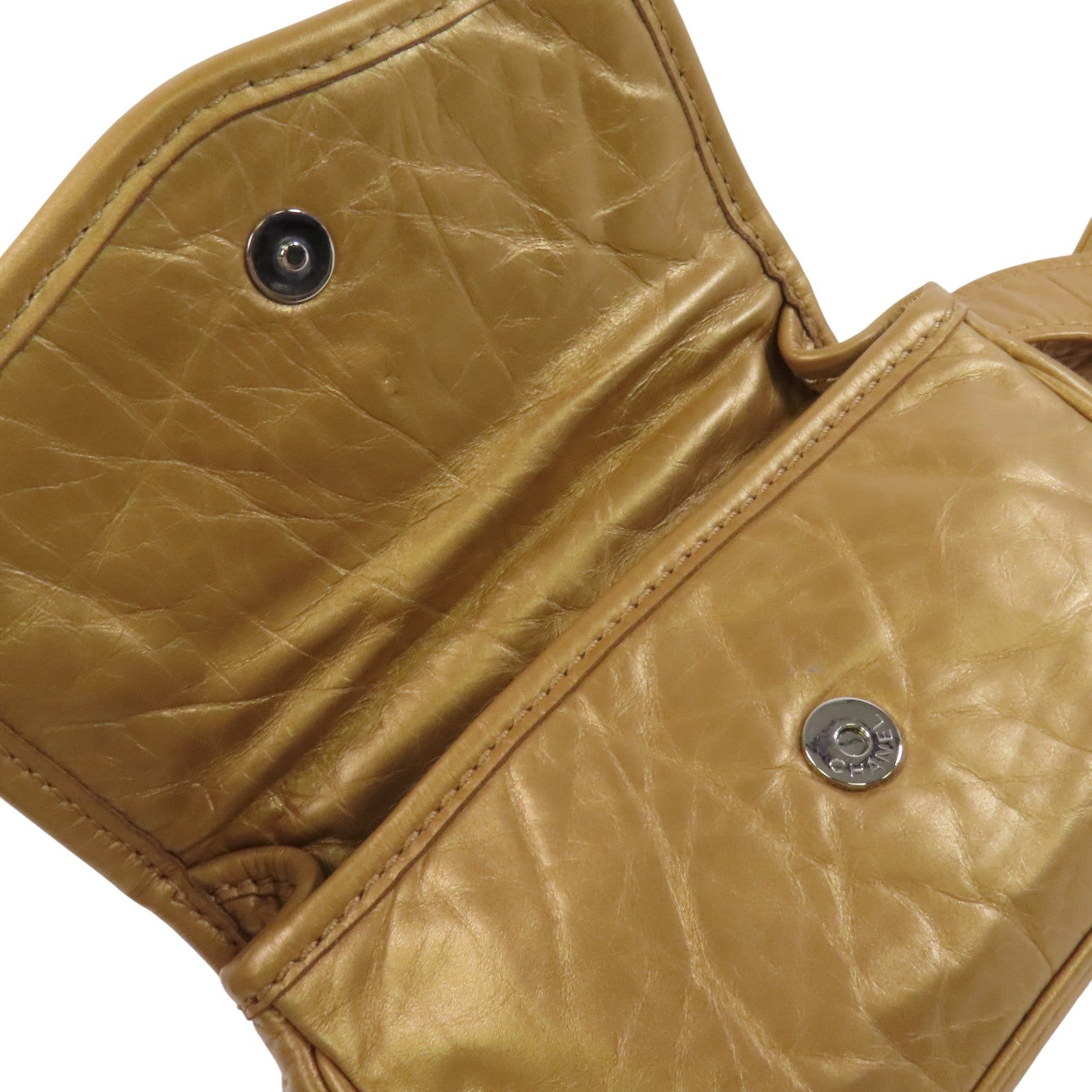 CHANEL 牛皮皮革Belt Bag銀扣腰包