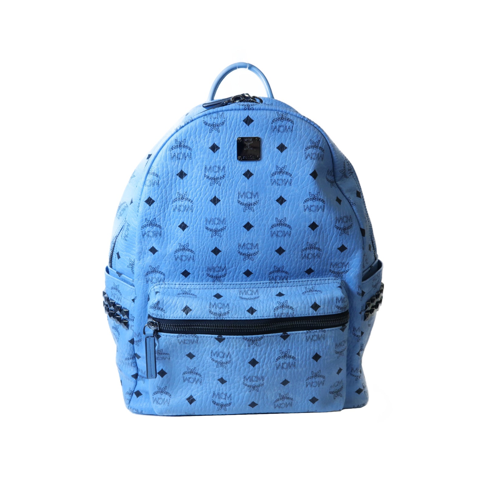 MCM 塗層帆布Backpack背包藍色