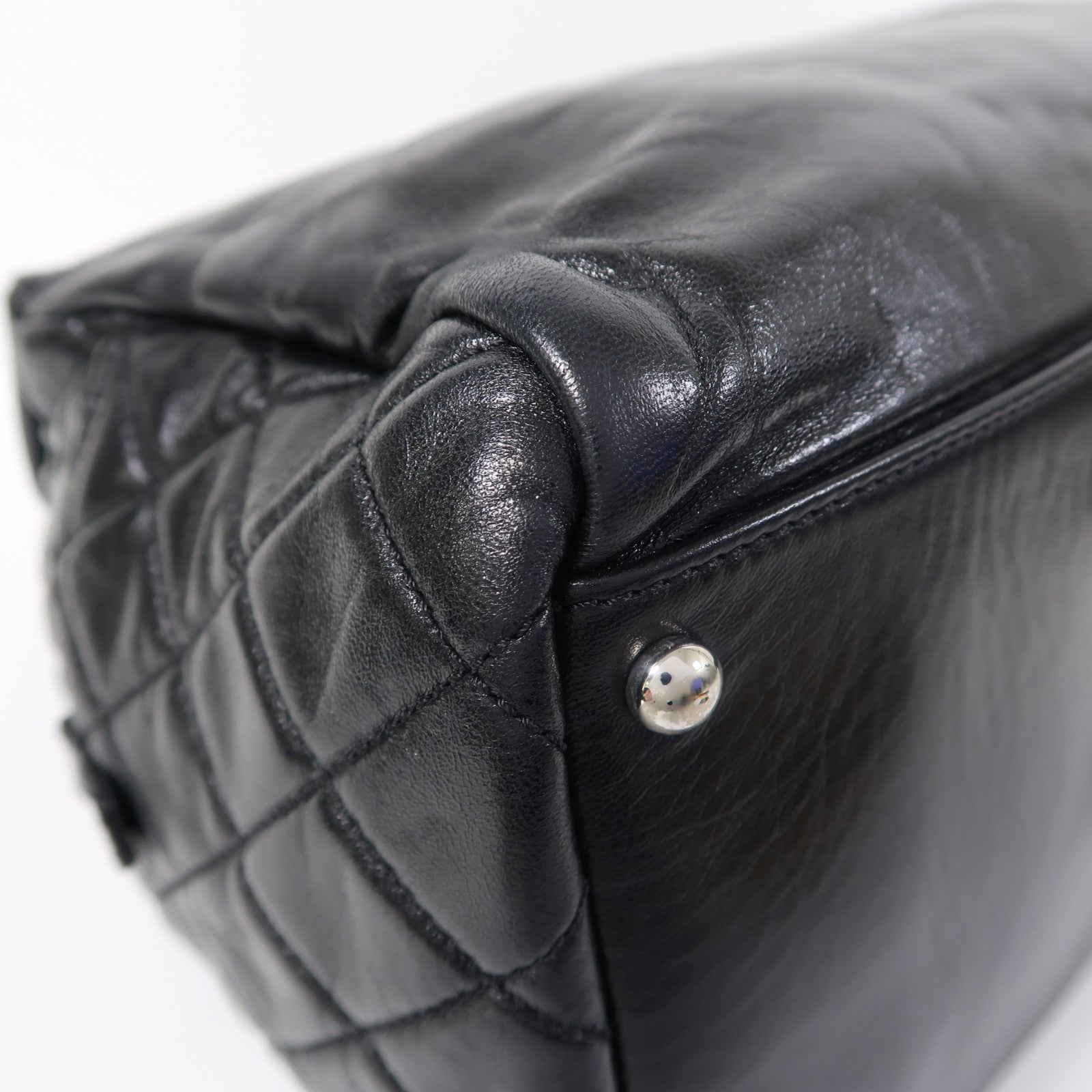 CHANEL 【激減優惠】牛皮皮革Shoulder Bag銀扣鏈帶肩背袋黑色