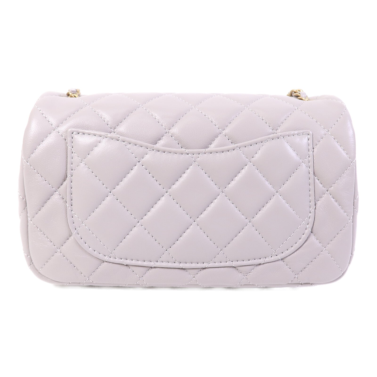 CHANEL 羊皮皮革Classic Flap 20 Golden Ball鏈帶手挽肩背兩用袋