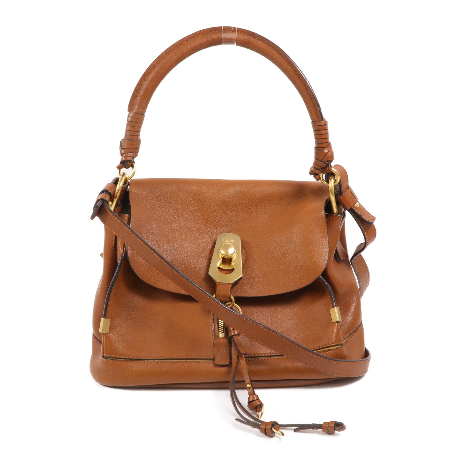 Chloe 牛皮皮革Owen Flap Bag Medium手挽肩背兩用袋
