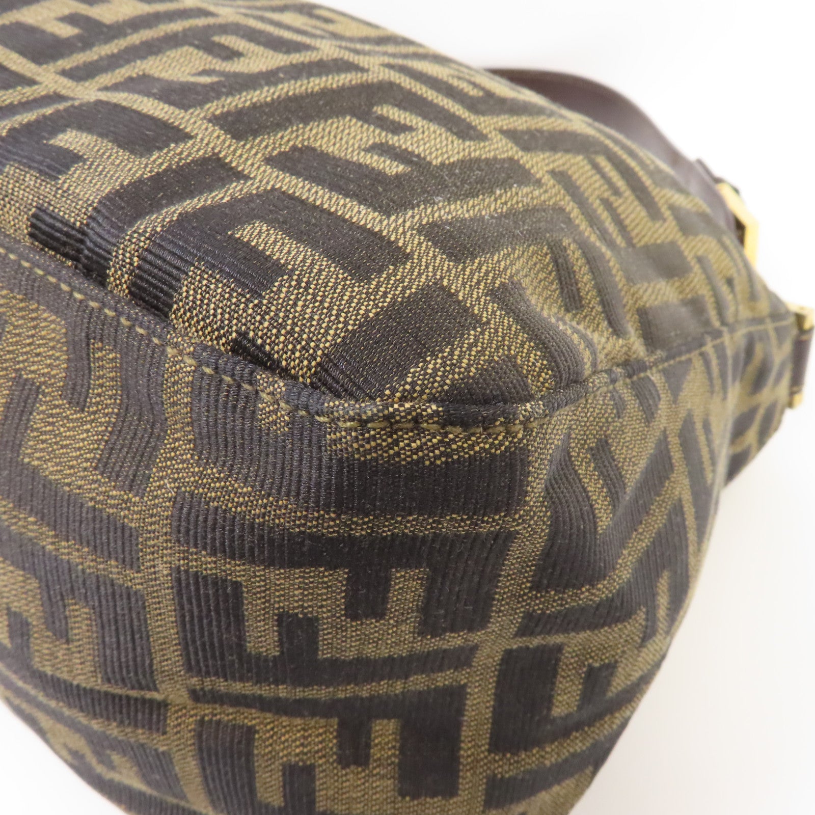 FENDI 帆布Shoulder Bag金扣肩背袋啡色