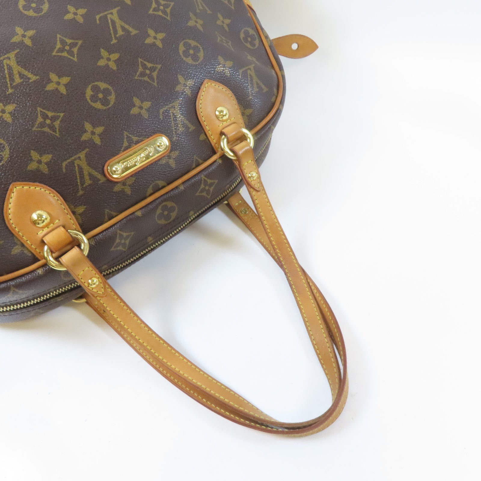 LOUIS VUITTON Monogram Montorgueil GM金扣肩背袋啡色