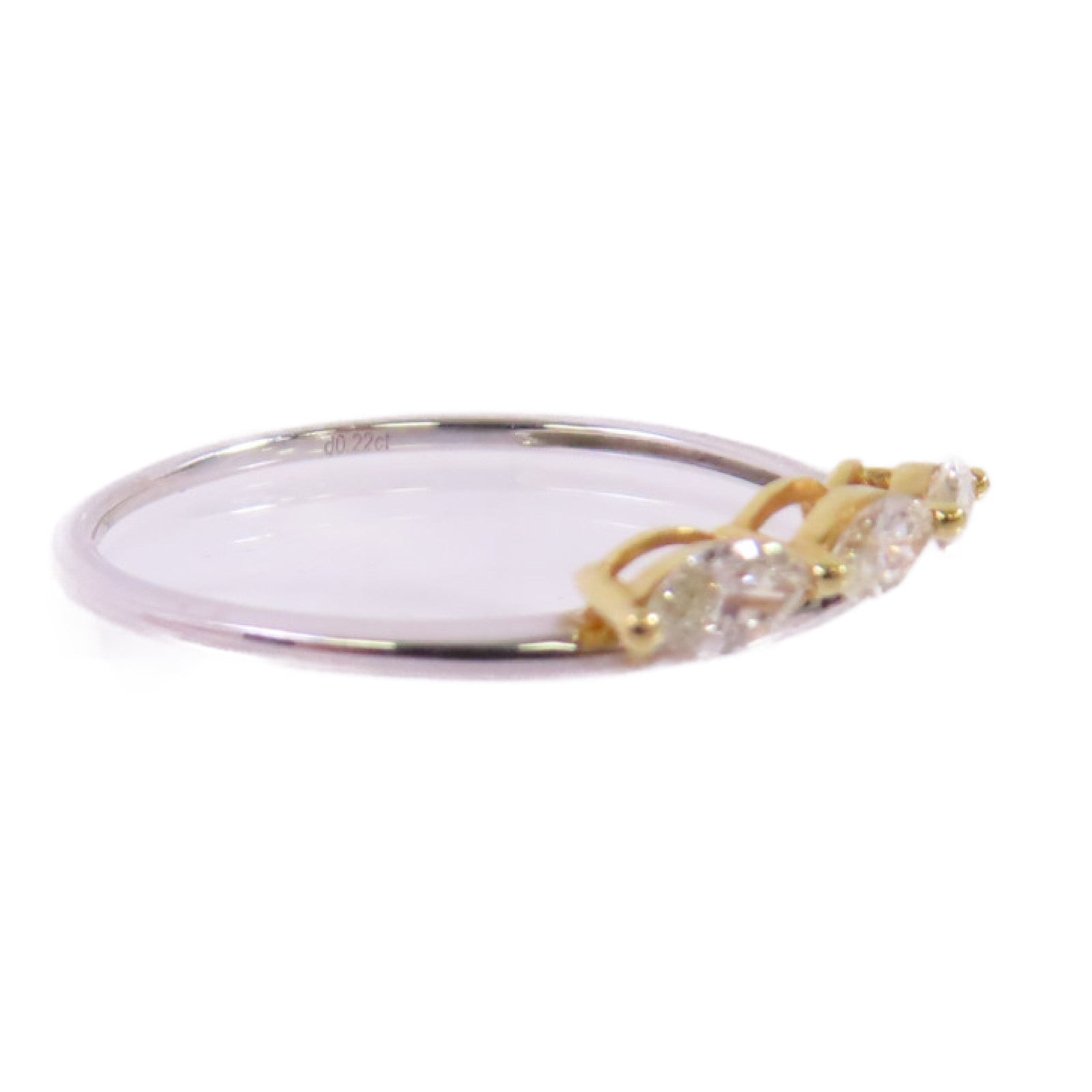 JEWELRY 18K白金/黃金Diamond Ring 0.22ct鑽石戒指US#7.25