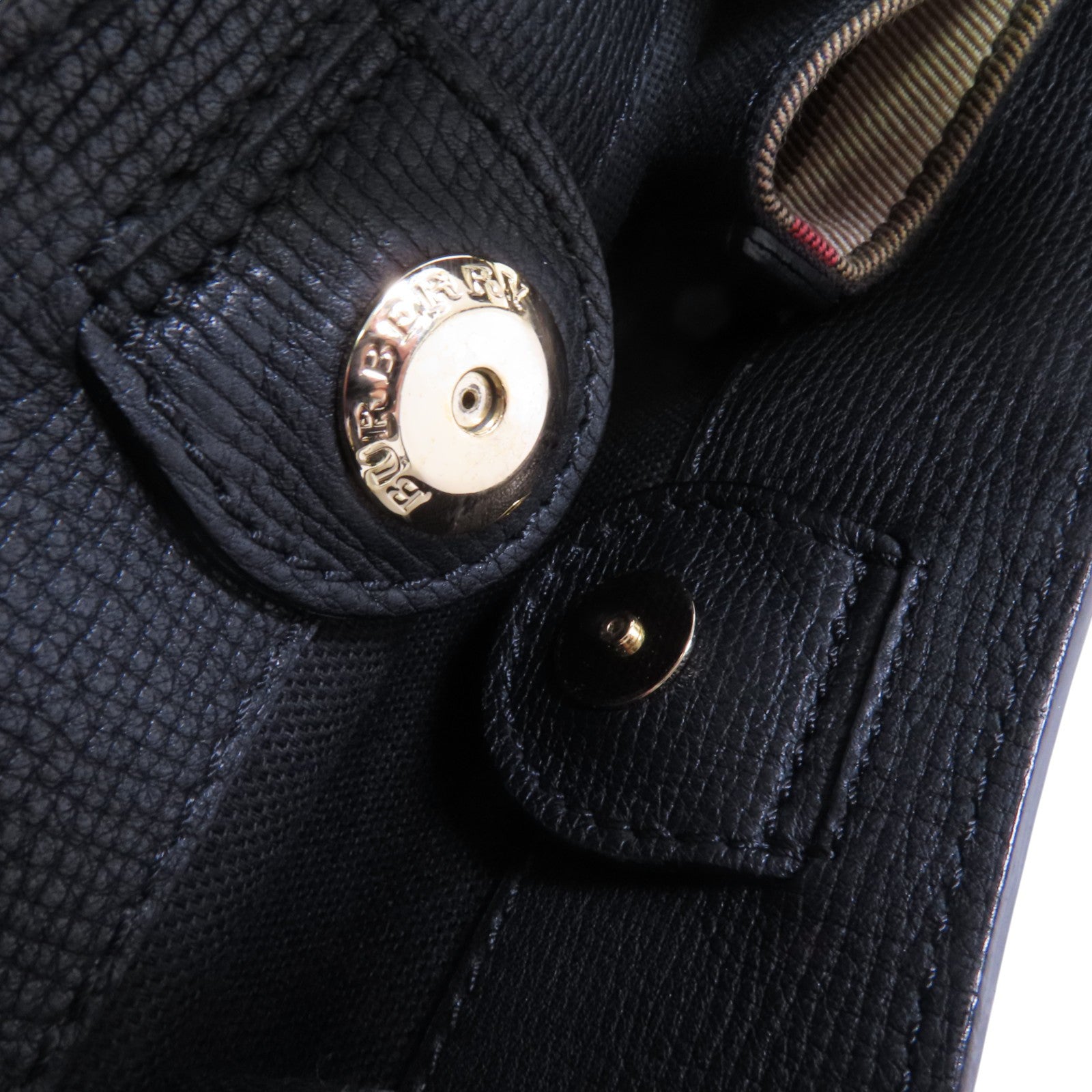 BURBERRY 牛皮皮革Tote Bag金扣肩背袋