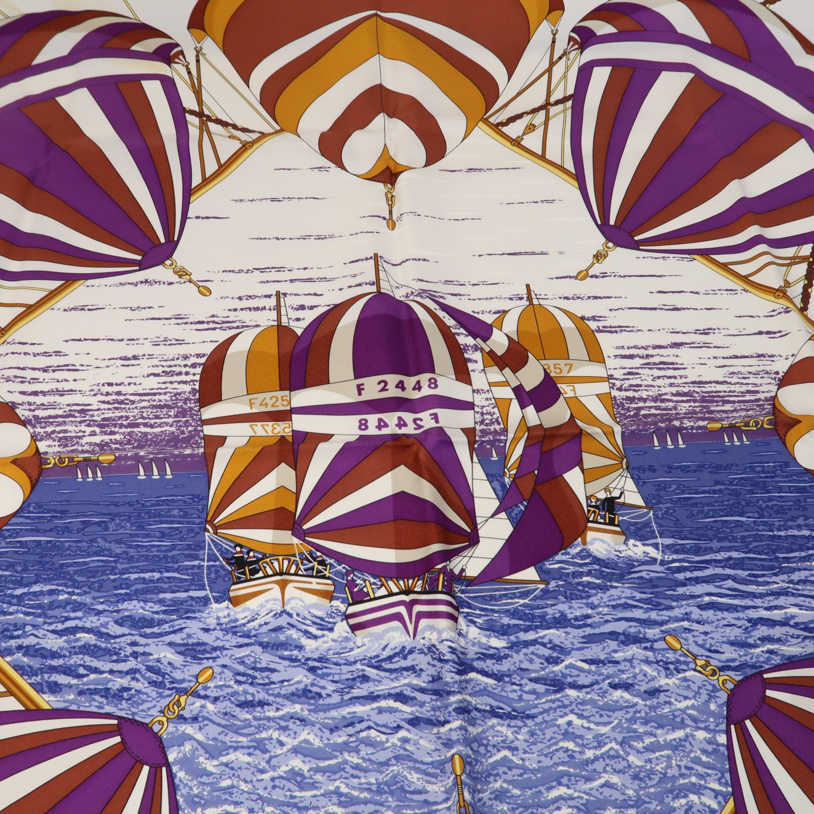 HERMES 【激減優惠】絲質Scarf 90x90絲巾紫色/啡色/藍色