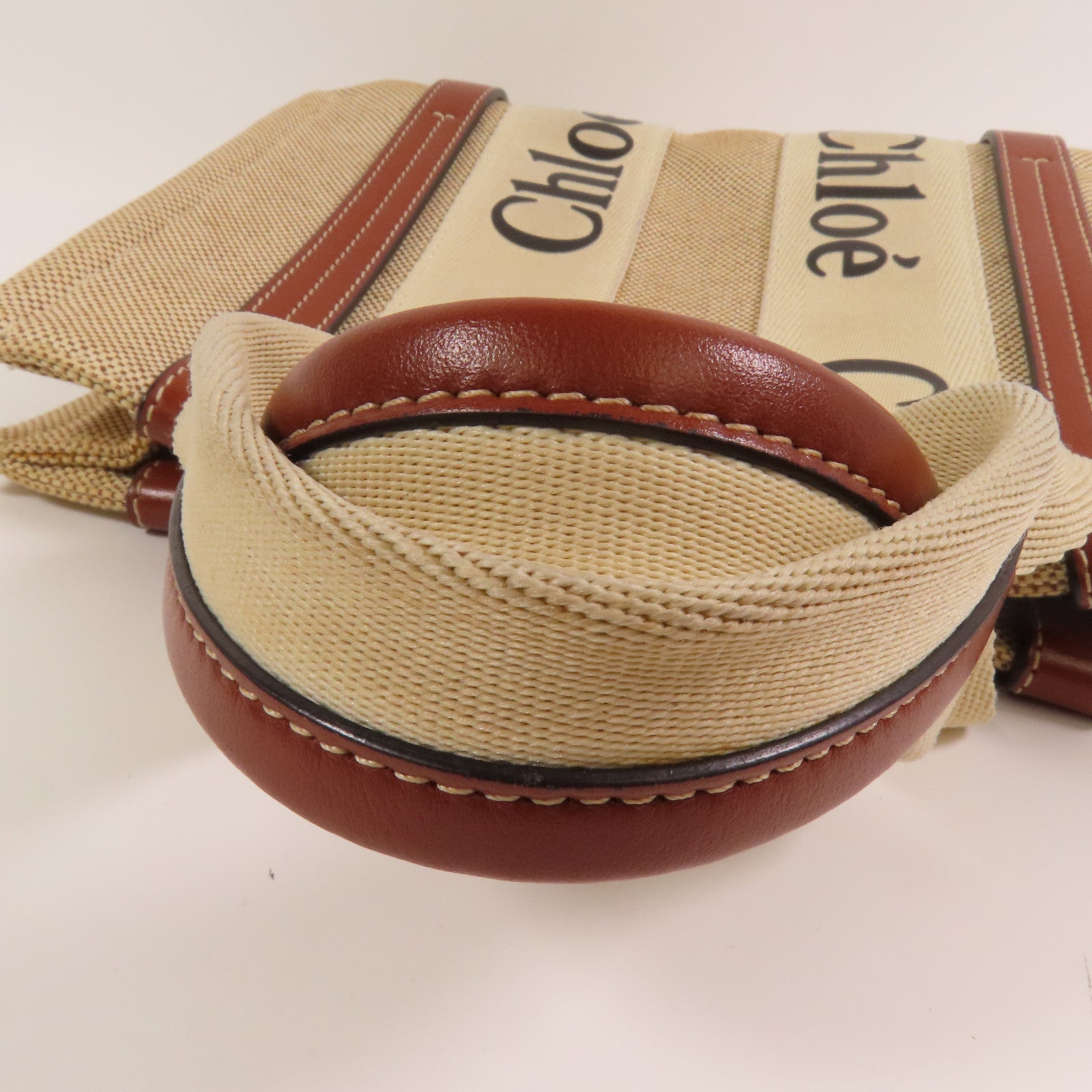 Chloe 帆布Small Woody Tote手挽袋