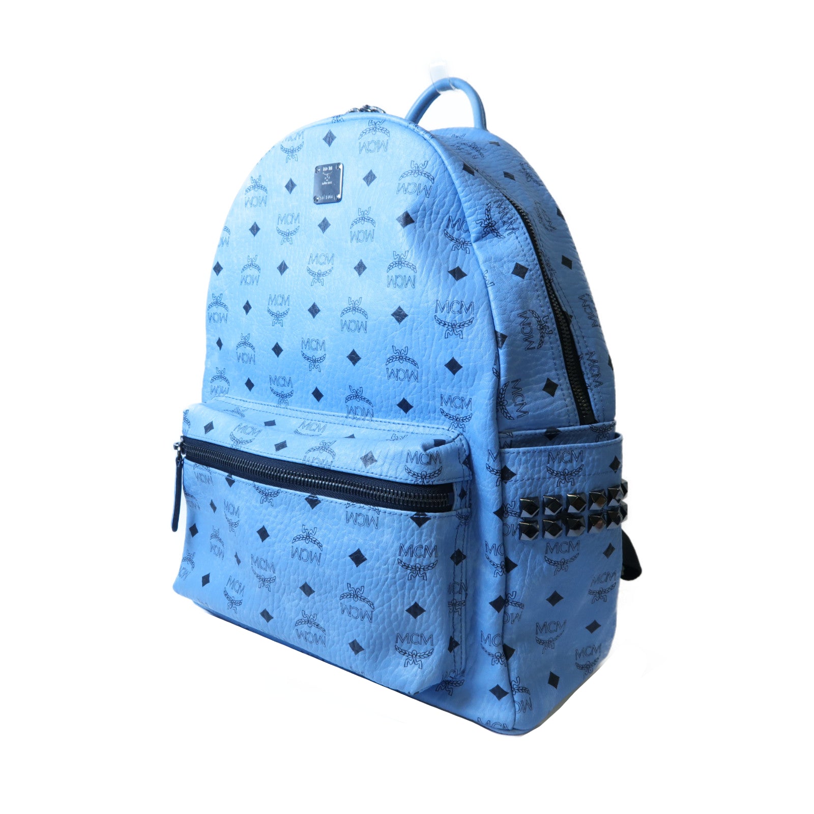 MCM 塗層帆布Backpack背包藍色