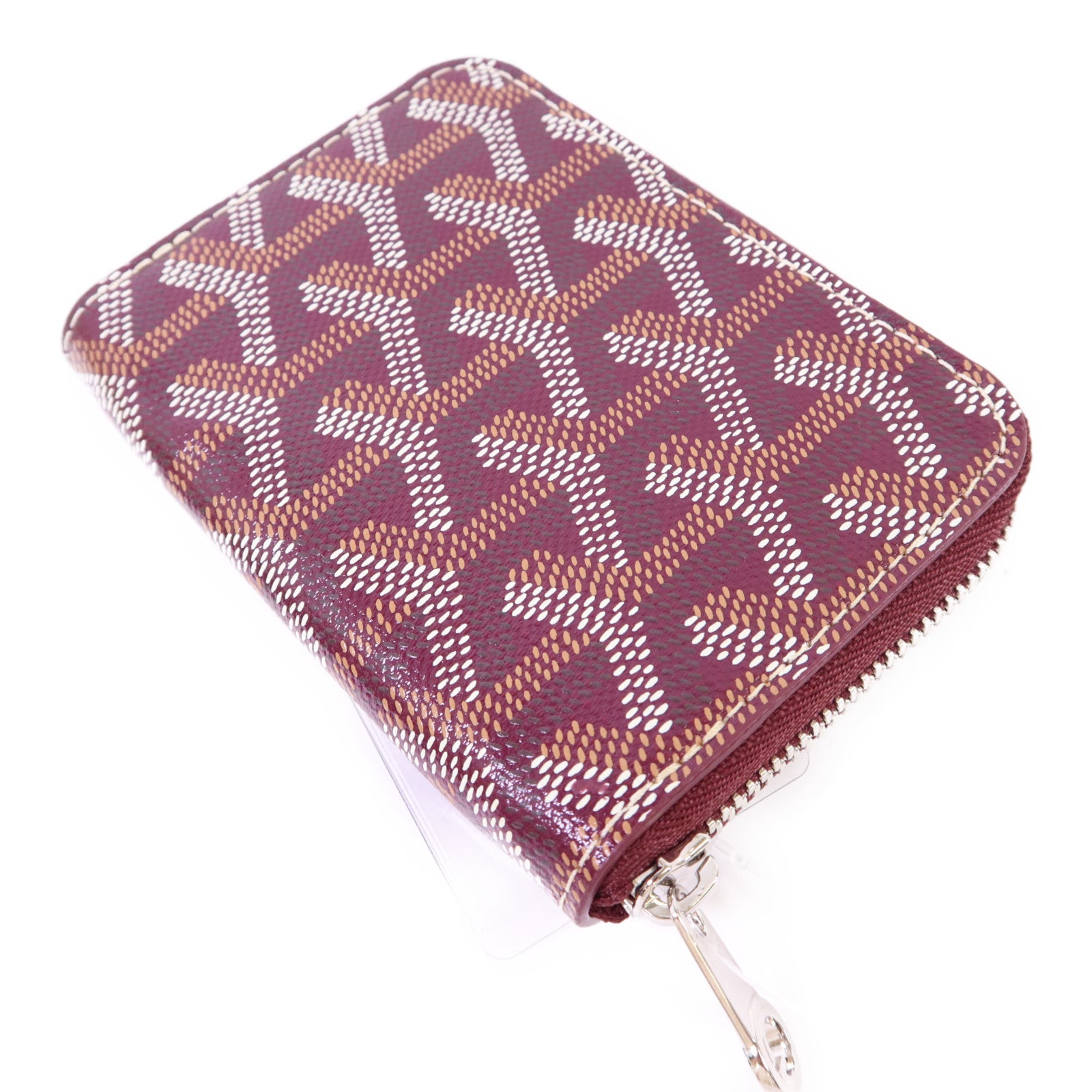 GOYARD 塗層帆布/牛皮皮革Matignon Mini Wallet銀扣錢包