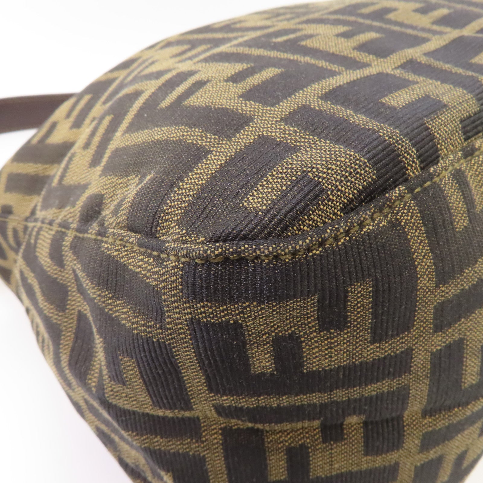 FENDI 帆布Shoulder Bag金扣肩背袋啡色