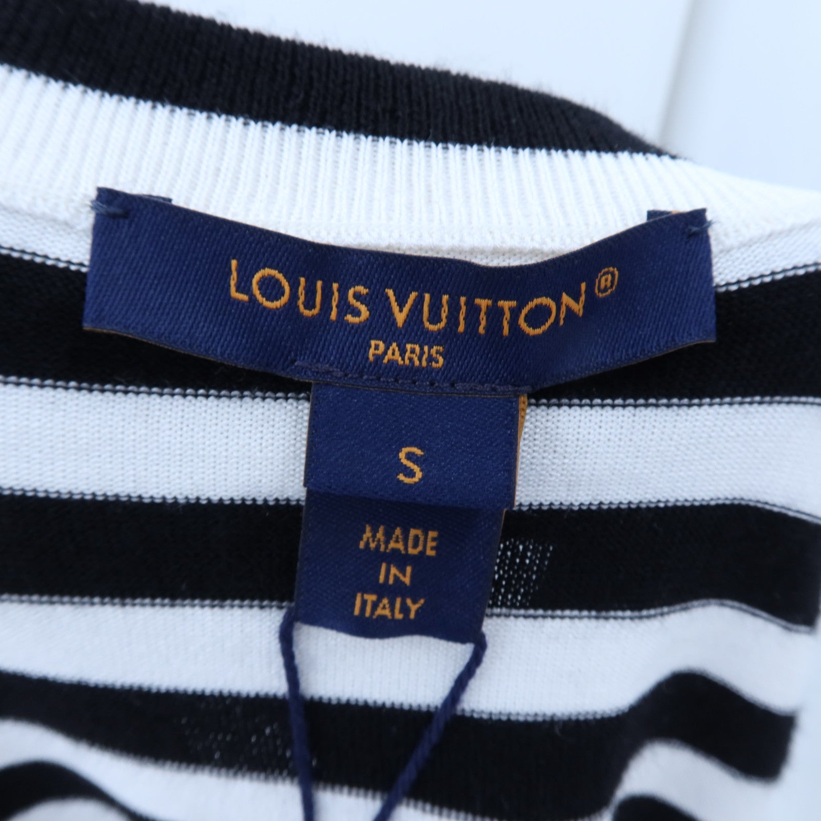 LOUIS VUITTON Silk/Wool Mixed Stripe Knit Cardigan針織