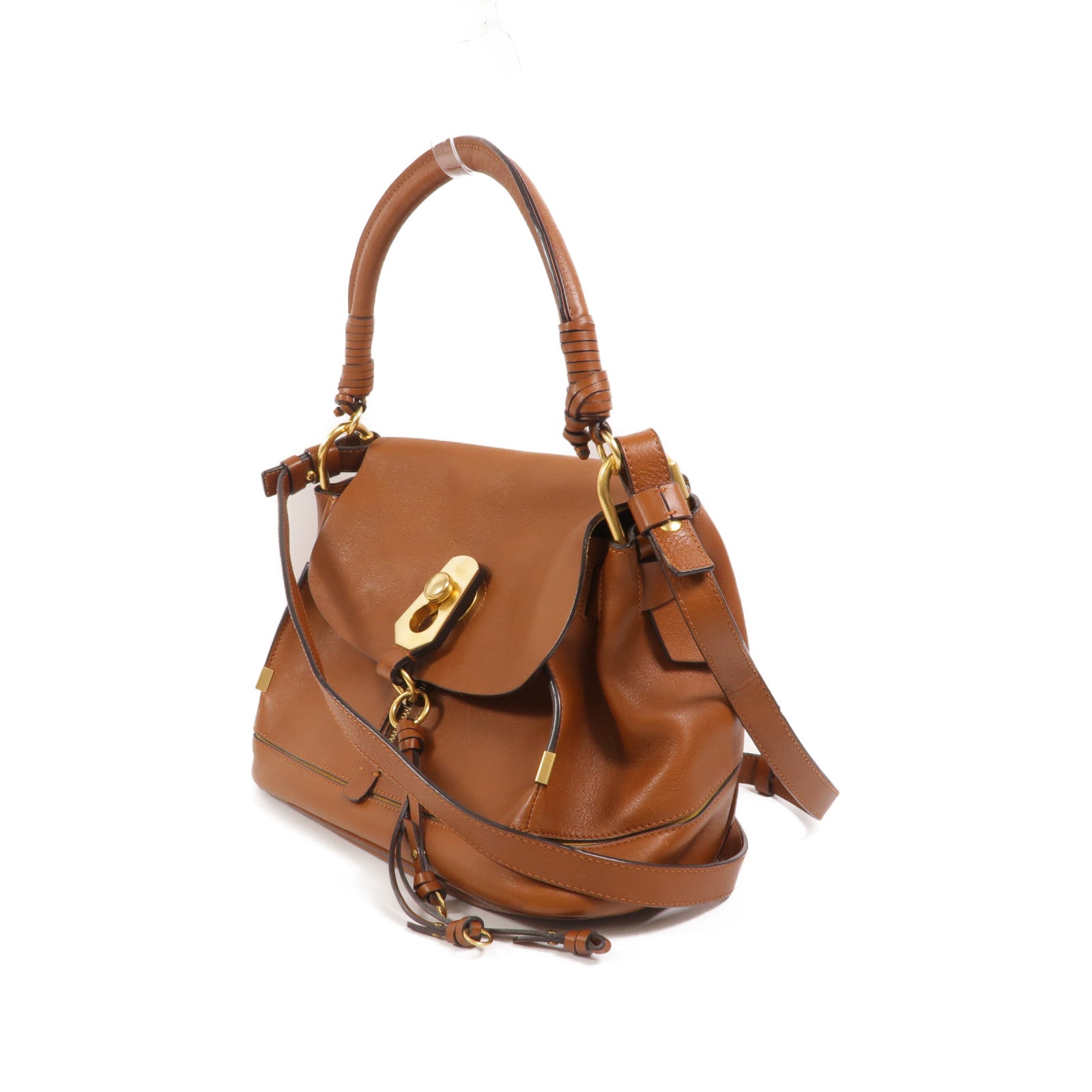 Chloe 牛皮皮革Owen Flap Bag Medium手挽肩背兩用袋