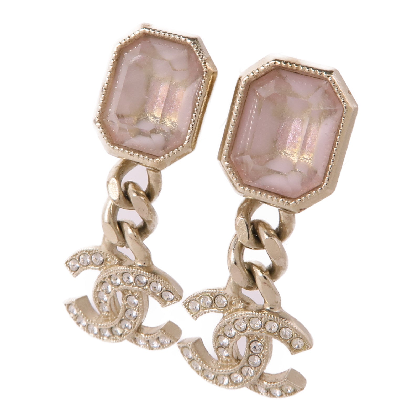 CHANEL CC Earrings Metal Gold