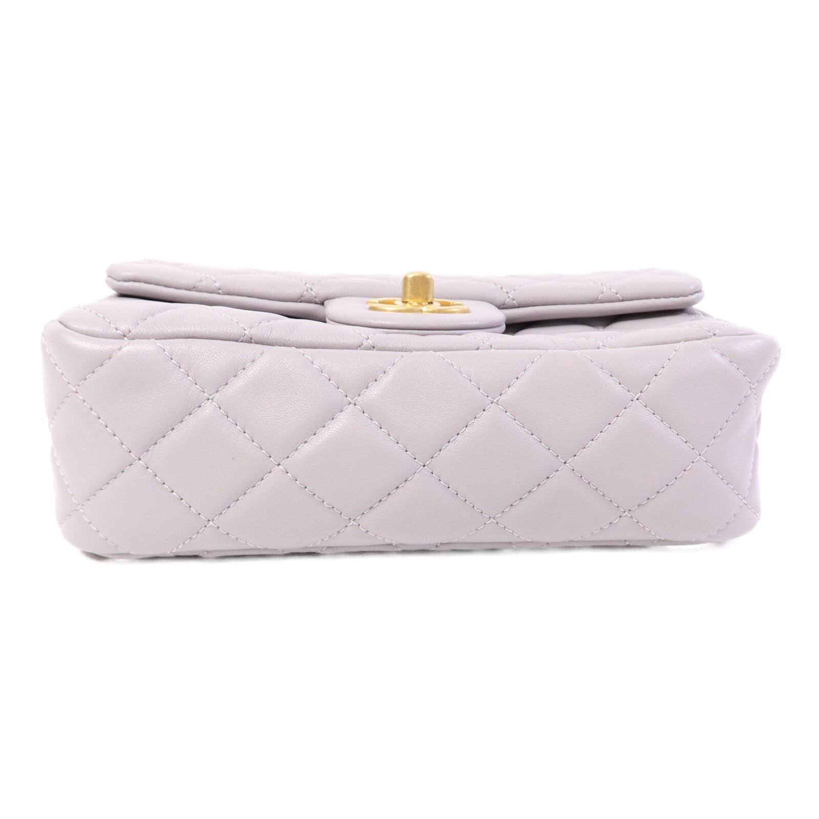 CHANEL 羊皮皮革Classic Flap 20 Golden Ball鏈帶手挽肩背兩用袋