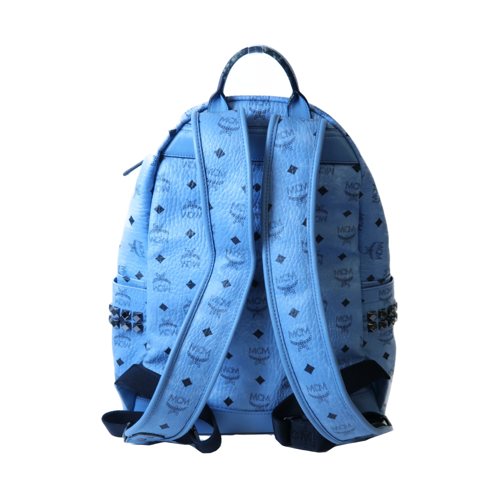 MCM 塗層帆布Backpack背包藍色