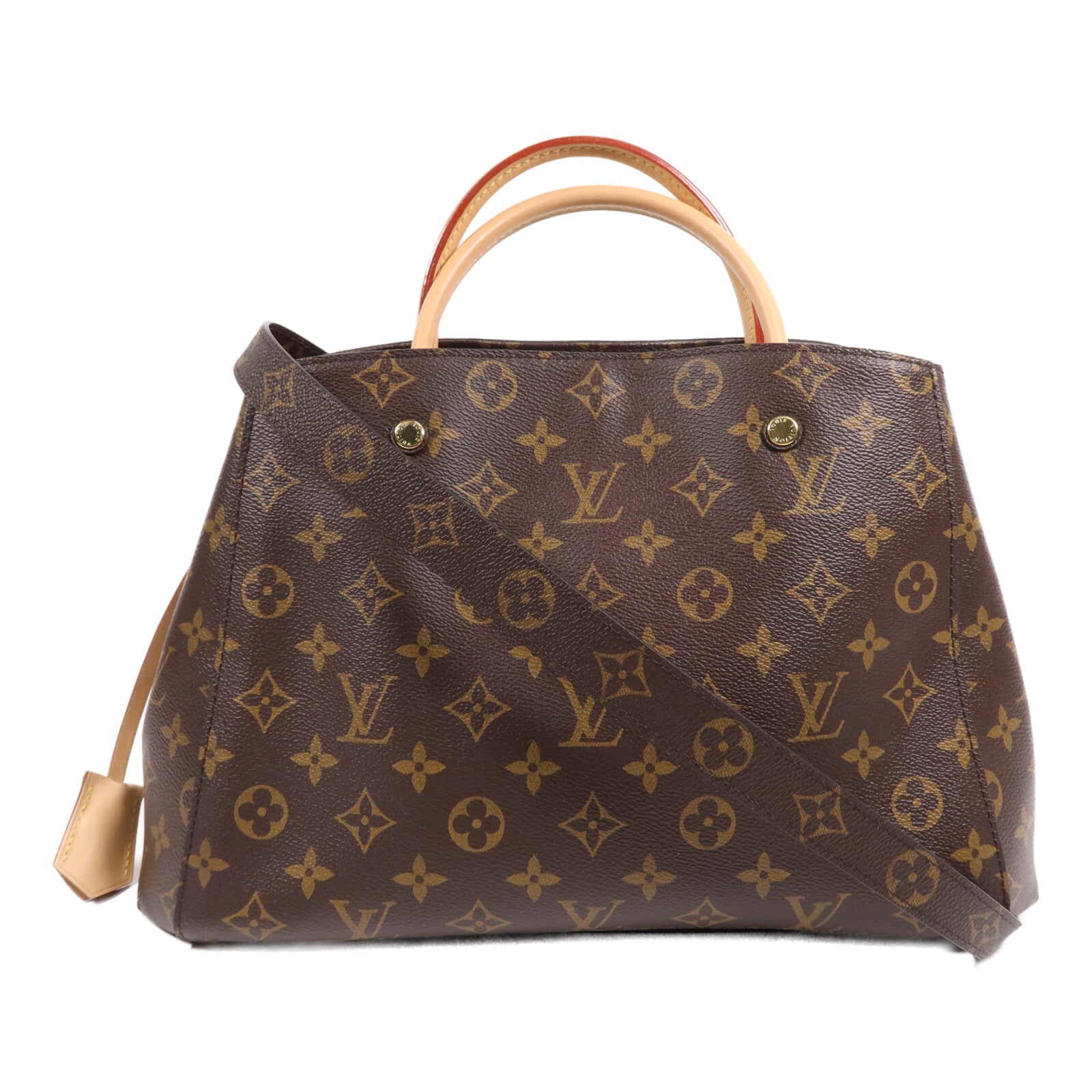 LOUIS VUITTON Monogram Montaigne MM金扣手挽肩背兩用袋