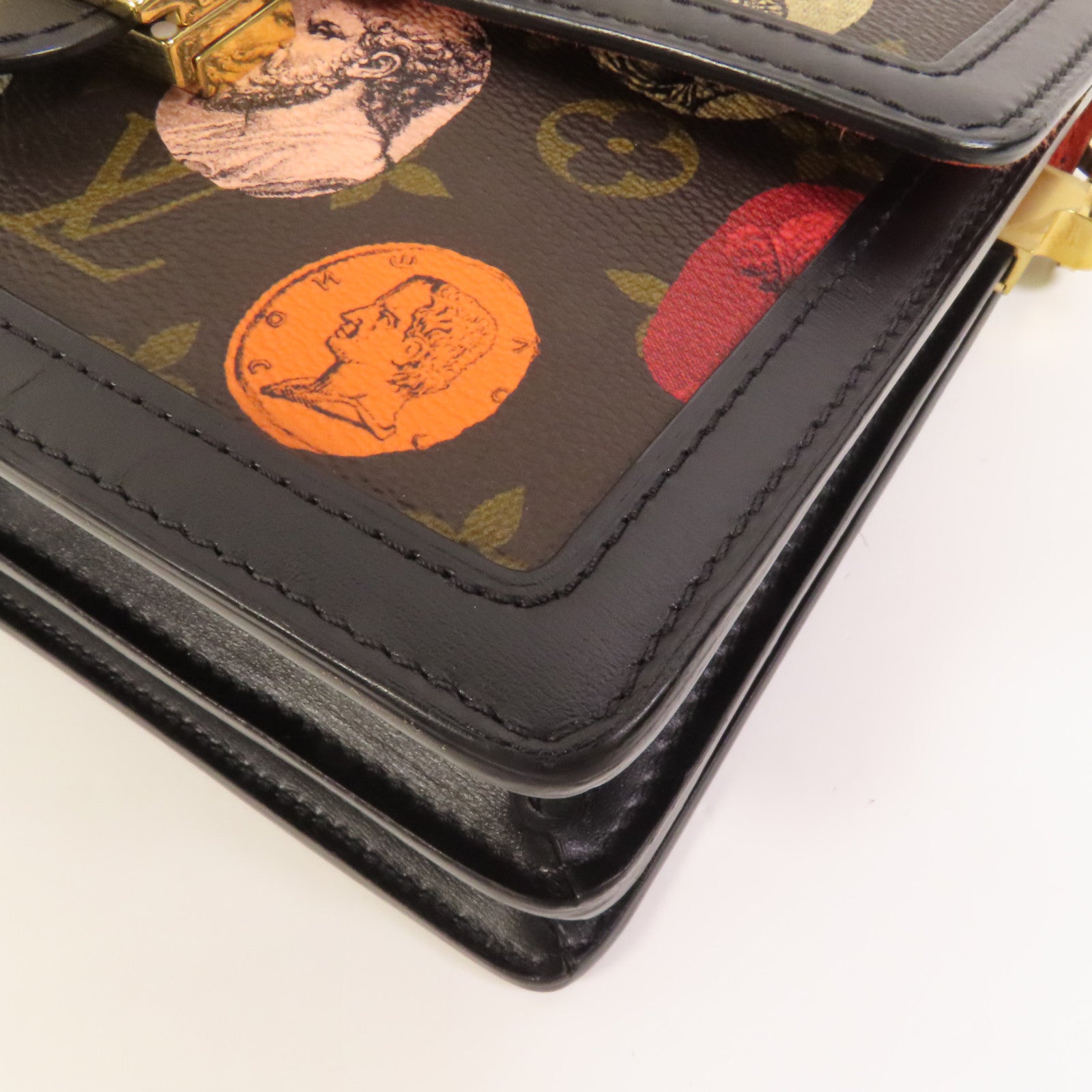 LOUIS VUITTON Monogram LV x Fornasetti Dauphine金扣手挽肩背兩用袋