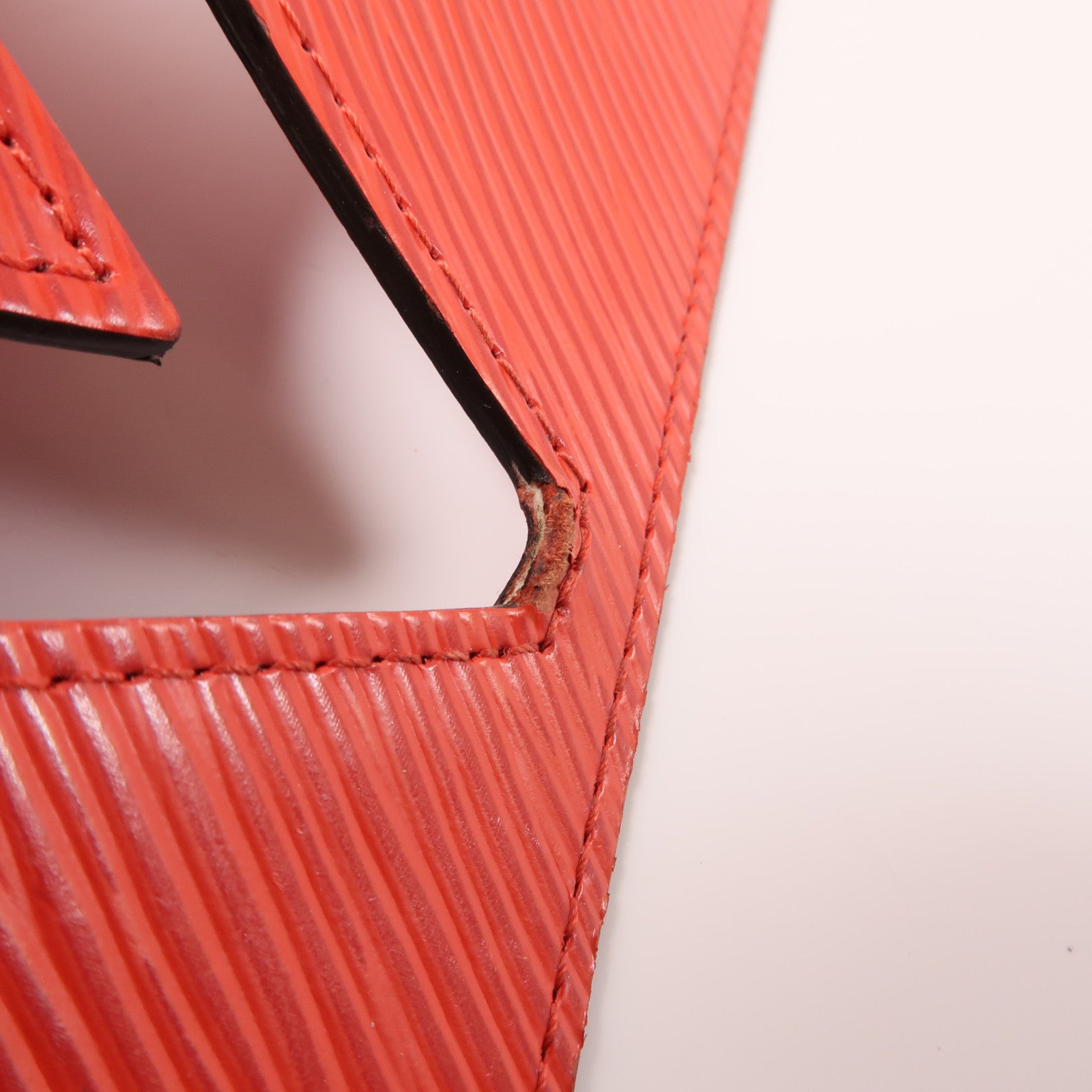 LOUIS VUITTON Epi Portefeuille Twist銀扣長錢包紅色