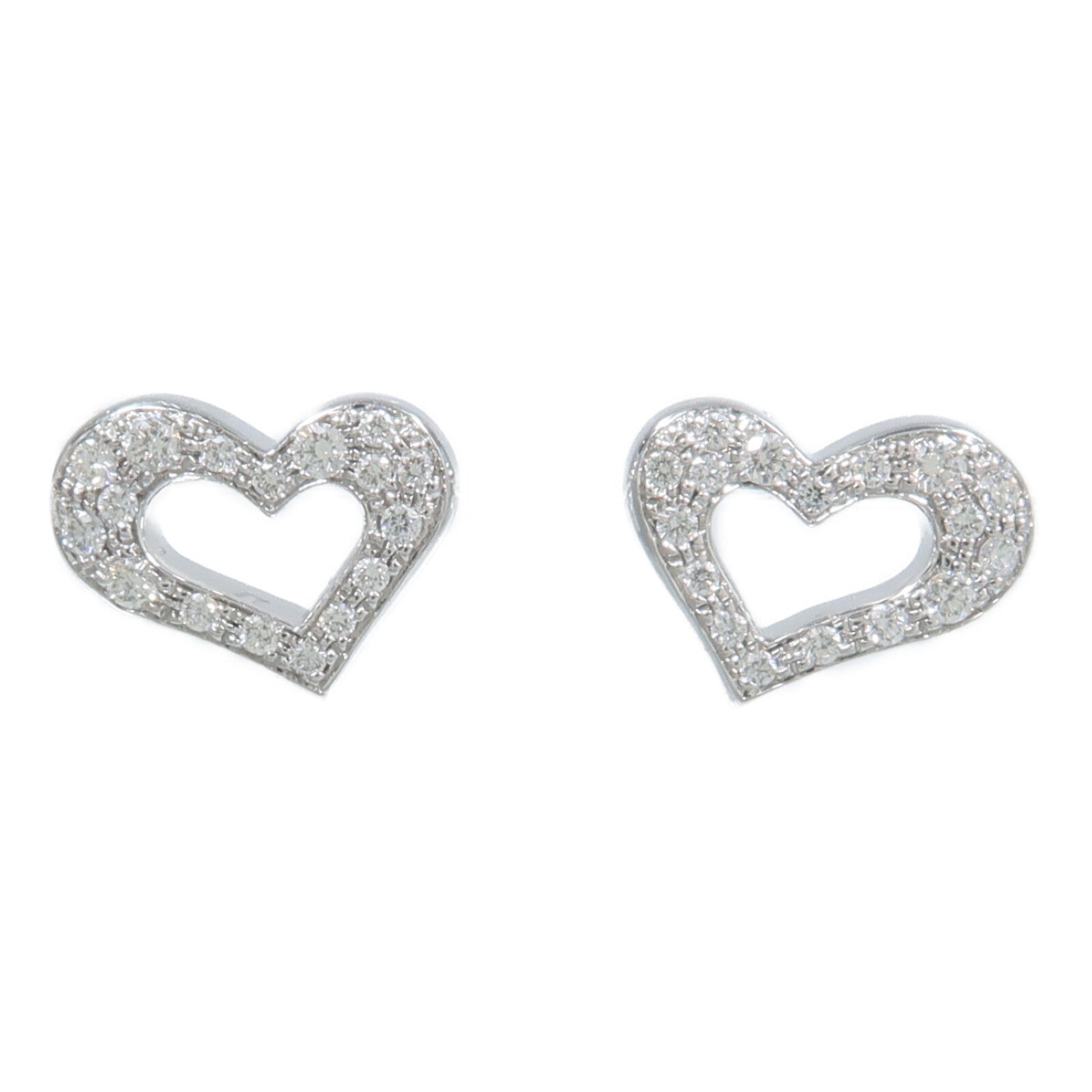 PIAGET 18K白金Stud Earrings Heart耳環