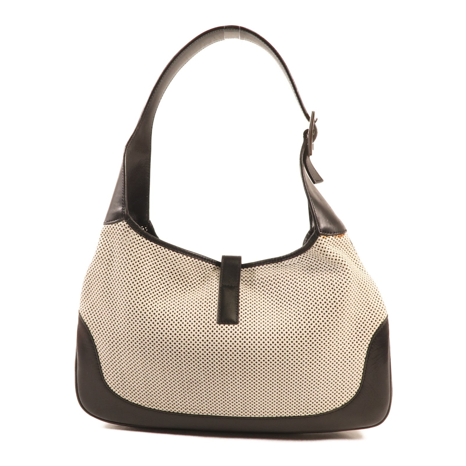 GUCCI 帆布Shoulder Bag銀扣肩背袋