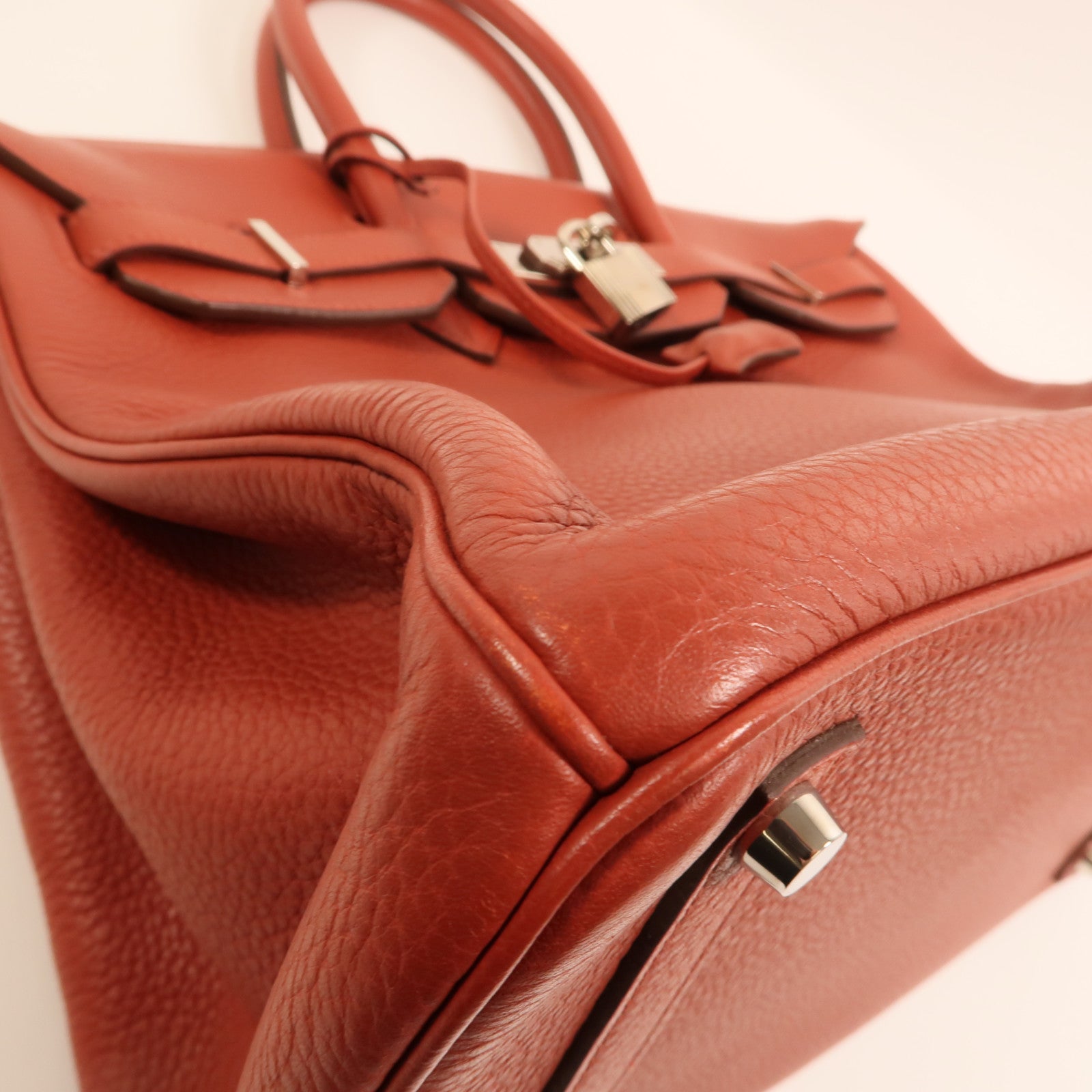 HERMES Togo皮革Birkin 35銀扣手挽袋Terre Battue