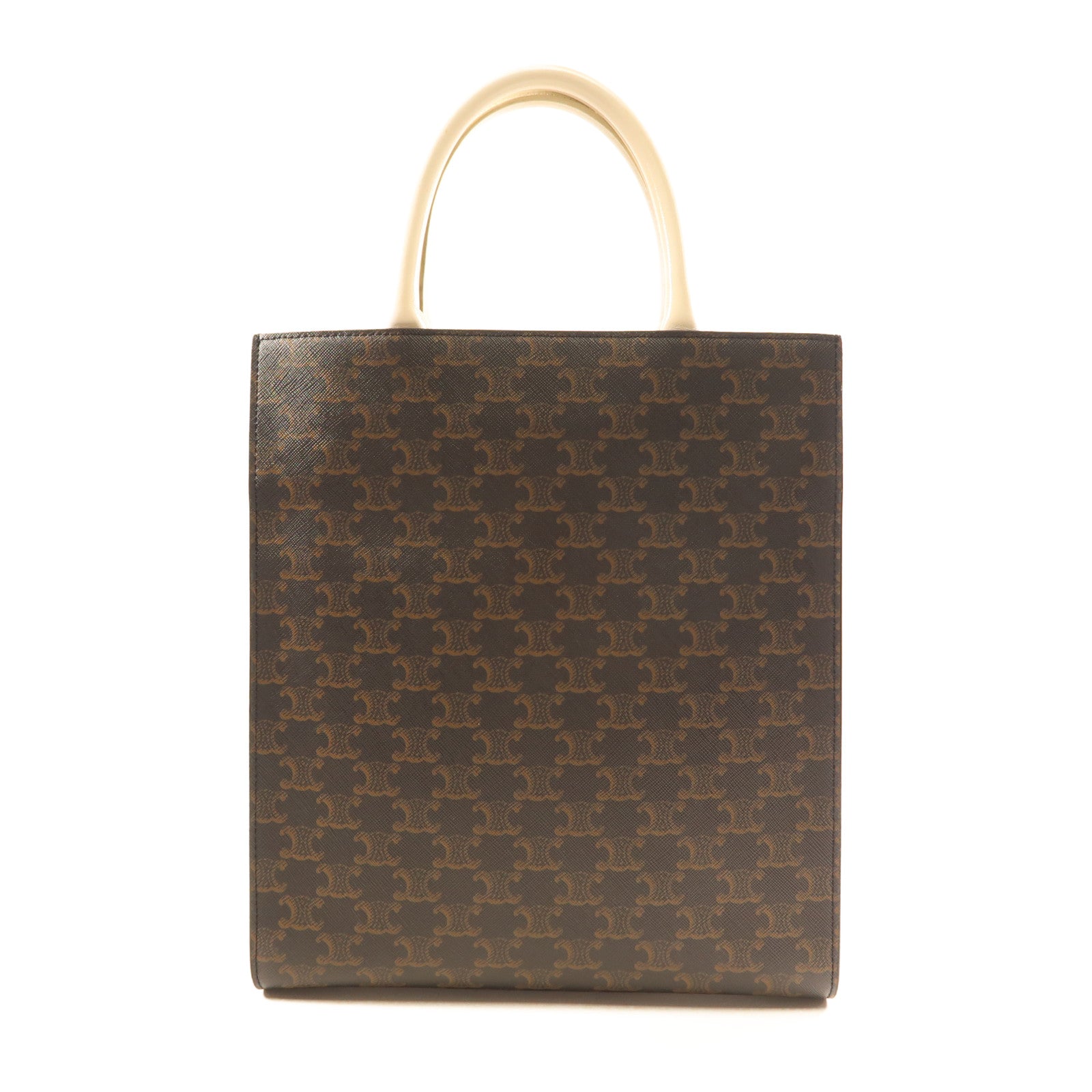 CELINE 塗層帆布Cabas Triomphe金扣手挽肩背兩用袋