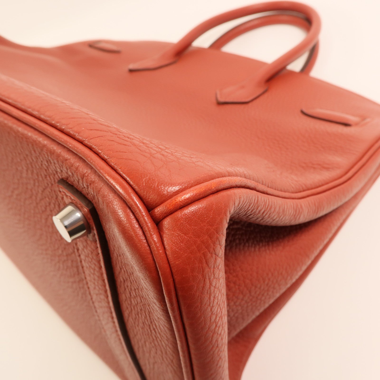 HERMES Togo皮革Birkin 35銀扣手挽袋Terre Battue